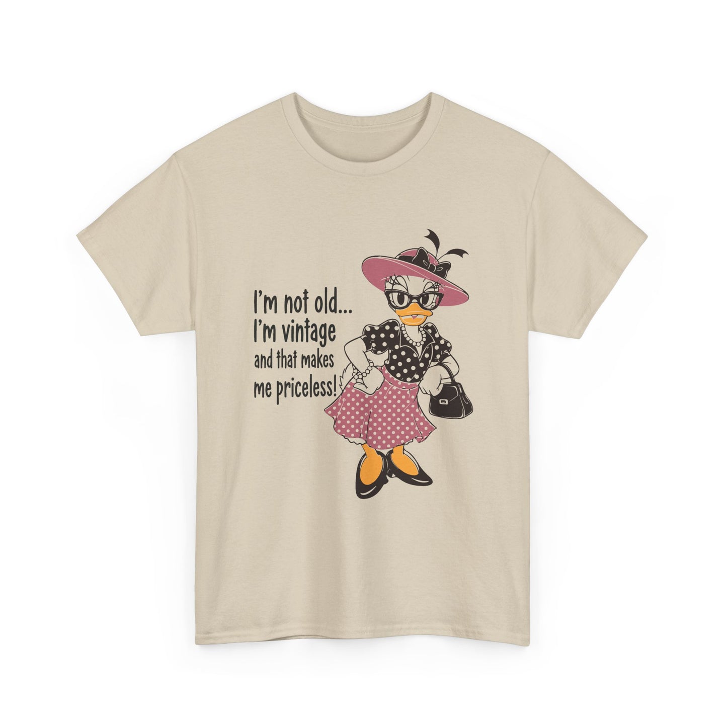 Vintage Duck Graphic Tee — "I’m not old... I’m vintage and that makes me priceless!"