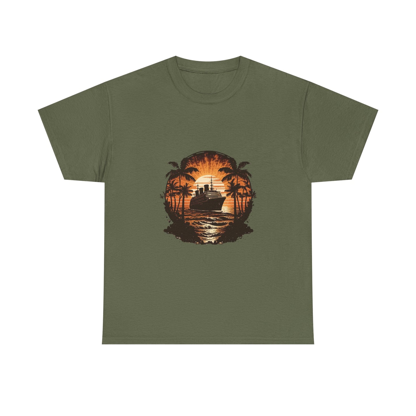 T-Shirt — Tropical Sunset Cruise Graphic Tee