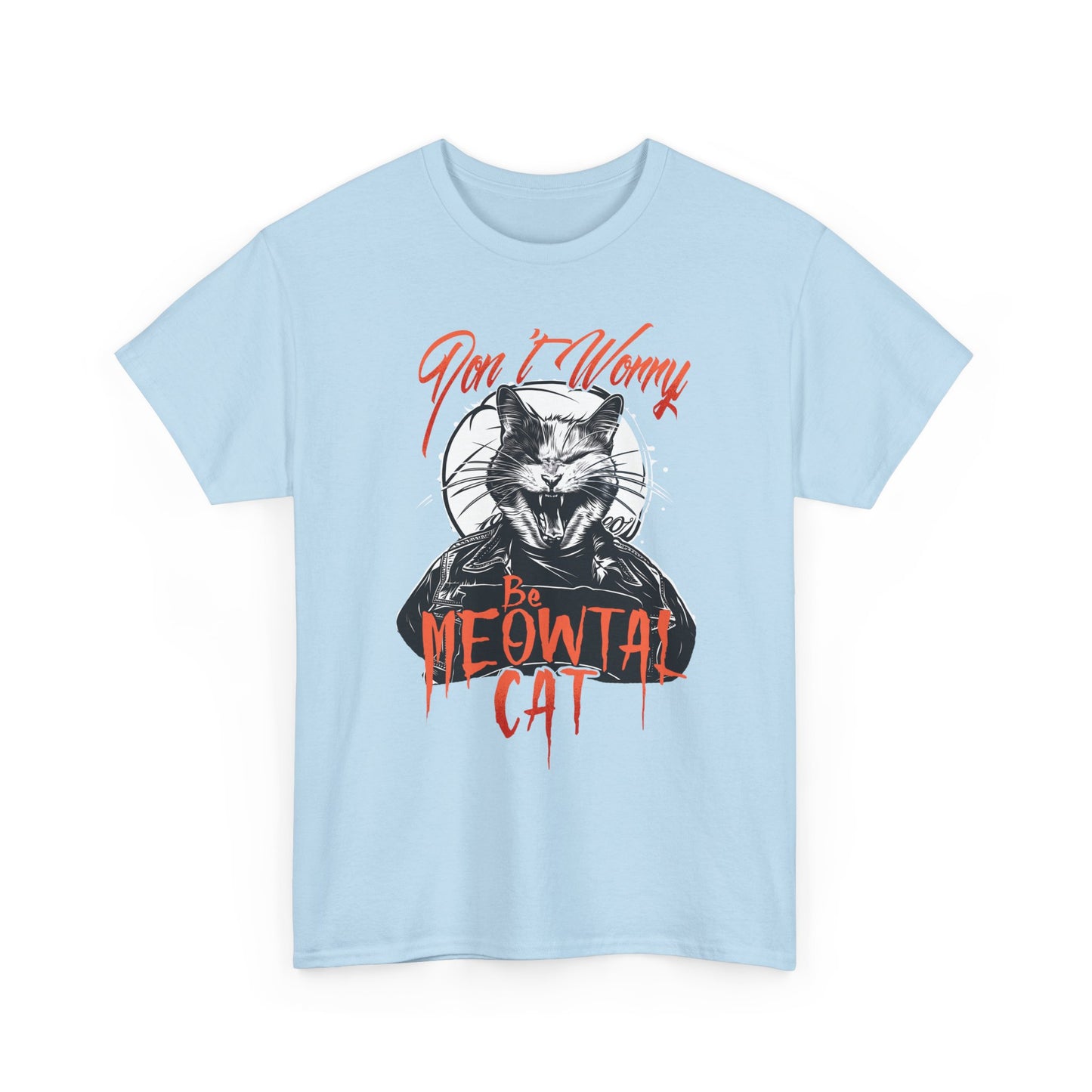 Meowtal Cat T-Shirt — 'Don't Worry' Gothic Cat Graphic Tee