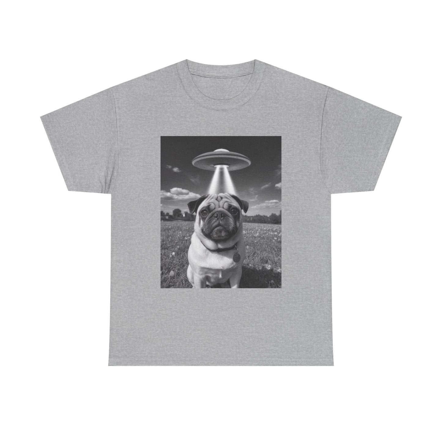 Pug Abduction Tee - Funny UFO Dog Graphic Shirt
