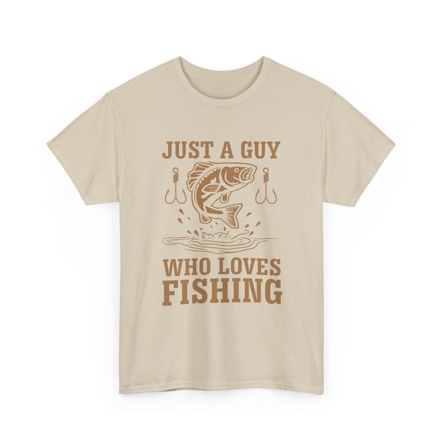 Fishing T-Shirt — "Just a Guy Who Loves Fishing" Graphic Tee