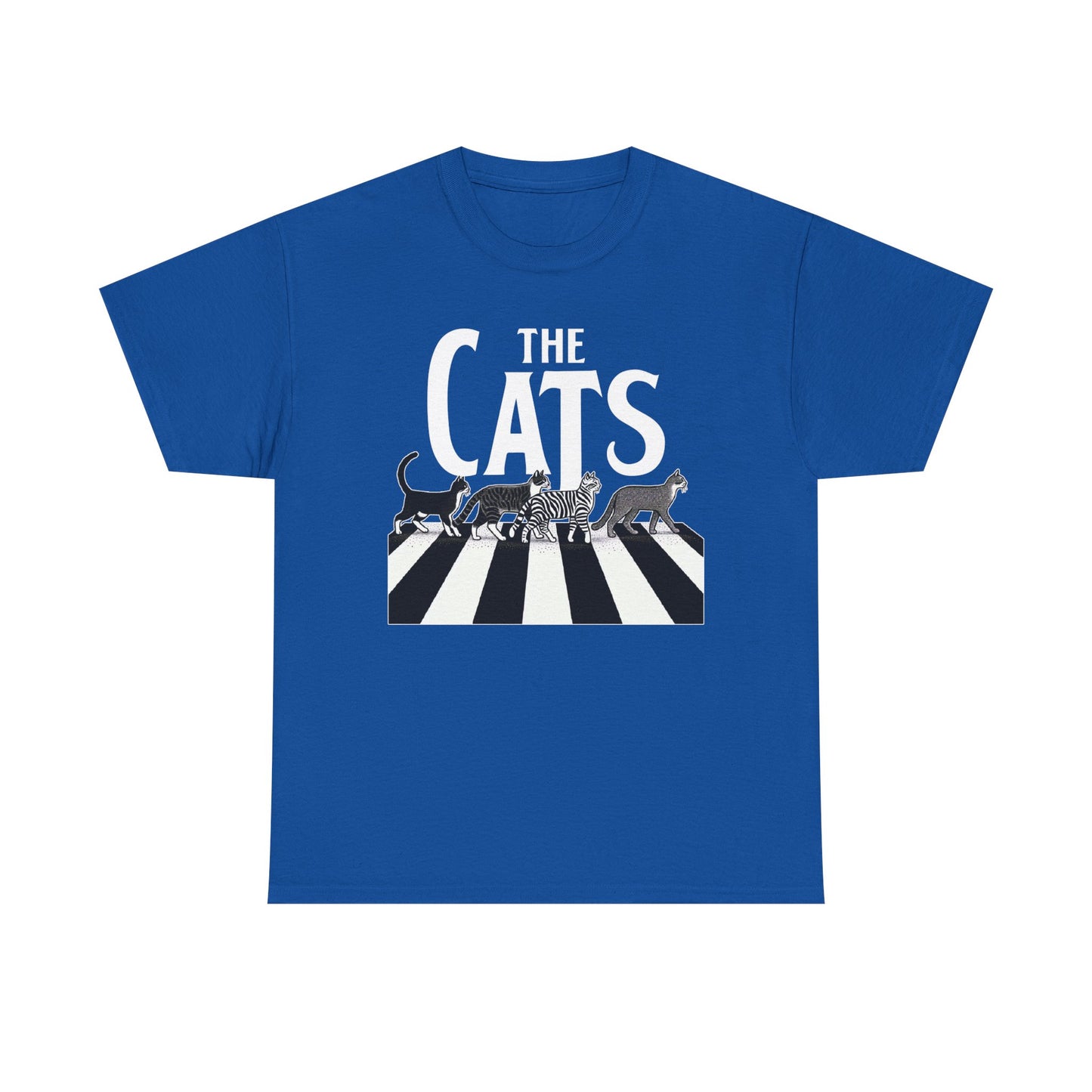 Cats Crossing T‑Shirt — Retro Black & White Cat Walk Graphic Tee