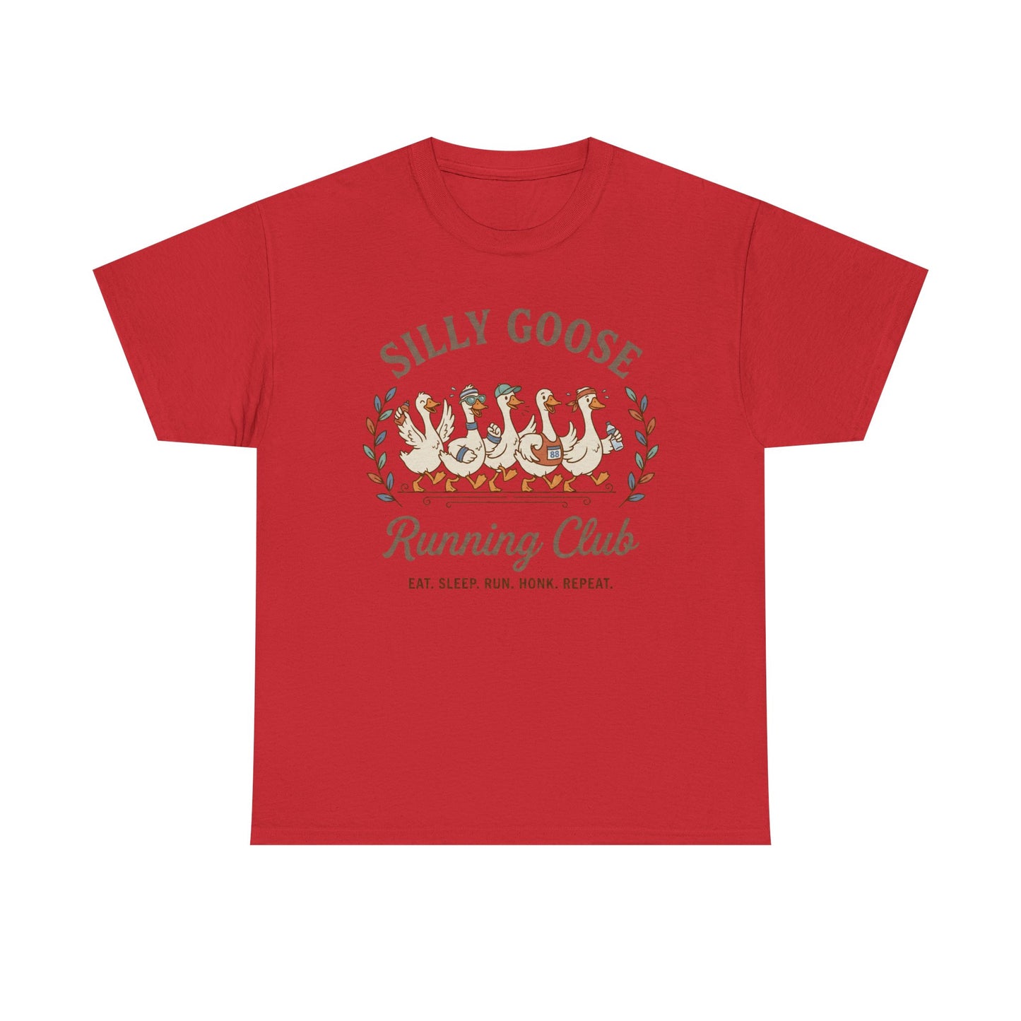 Silly Goose Running Club T‑Shirt — Funny Runner Tee (Eat. Sleep. Run. Honk. Repeat.)