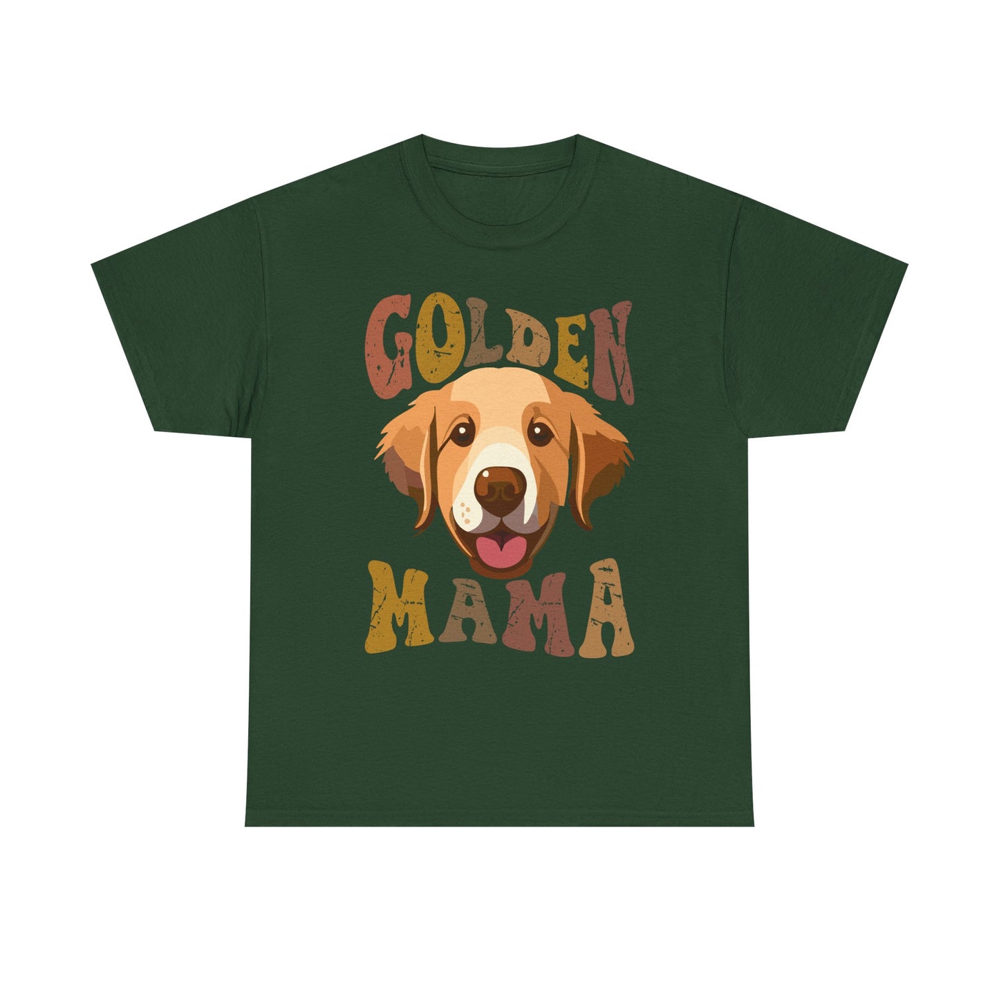 Golden Mama T‑Shirt — Cute Golden Retriever Mom Tee