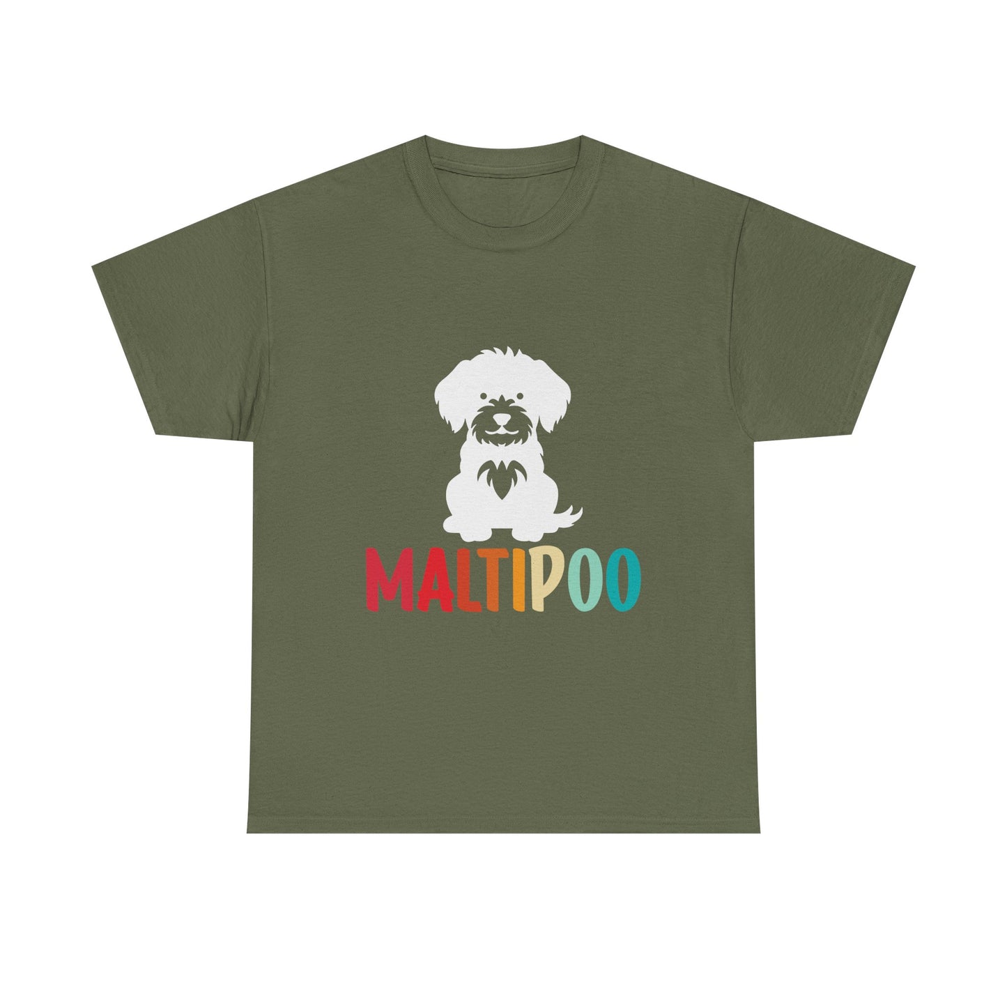 Maltipoo Graphic Tee — Retro Rainbow Dog Lover T‑Shirt