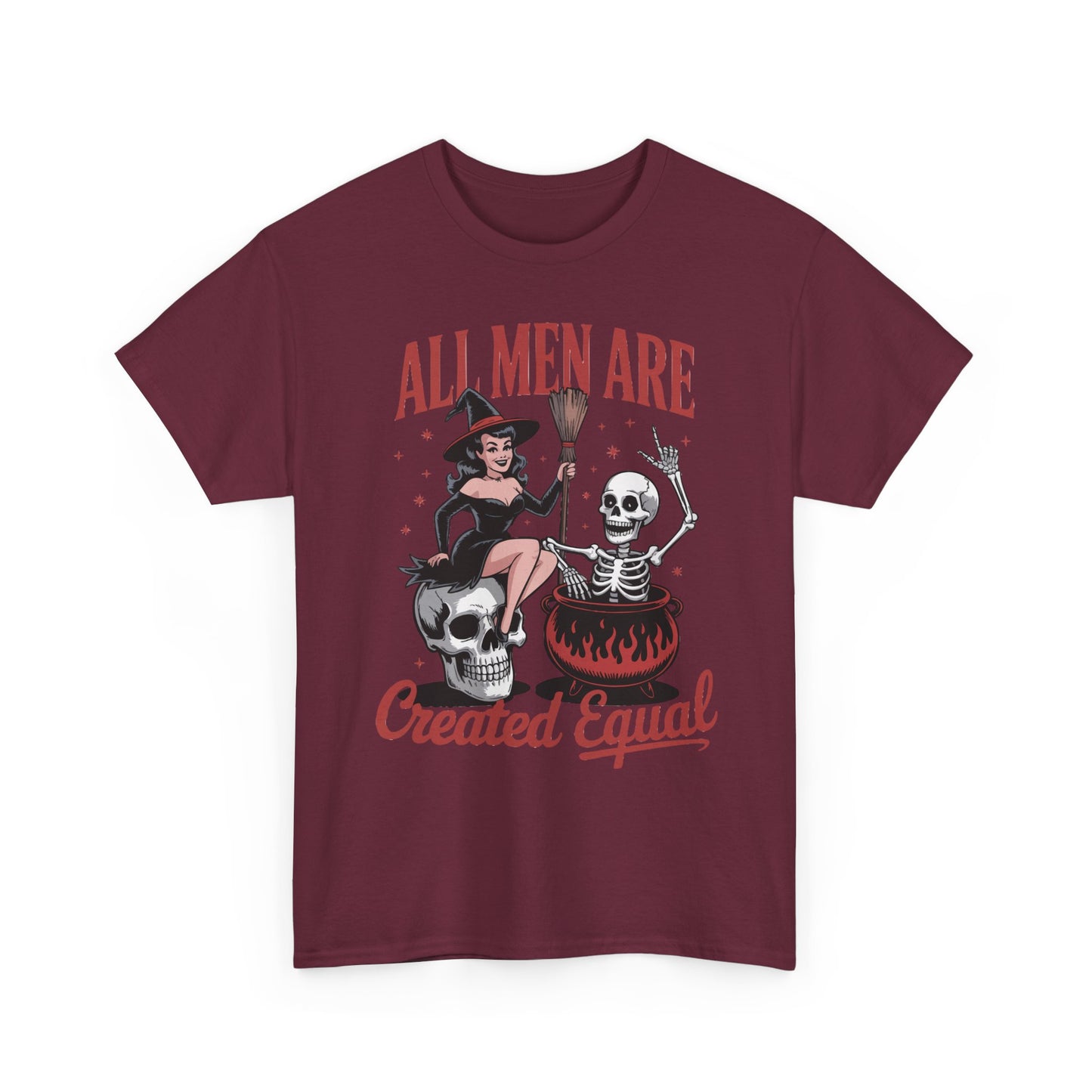 Witch & Skeleton 'All Men Are Created Equal' Tee