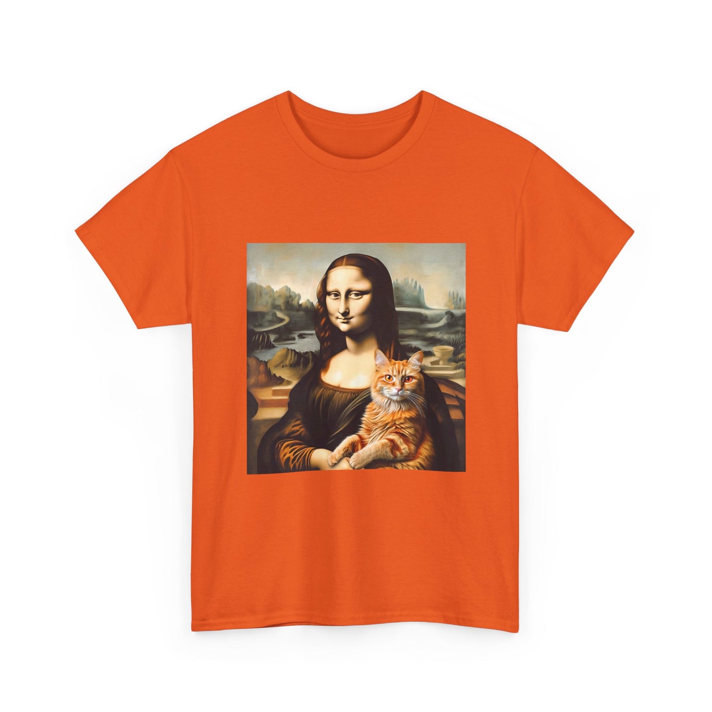 T-Shirt — Mona Lisa Holding a Cat Graphic Tee
