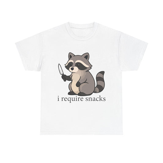 I Require Snacks Raccoon T-Shirt