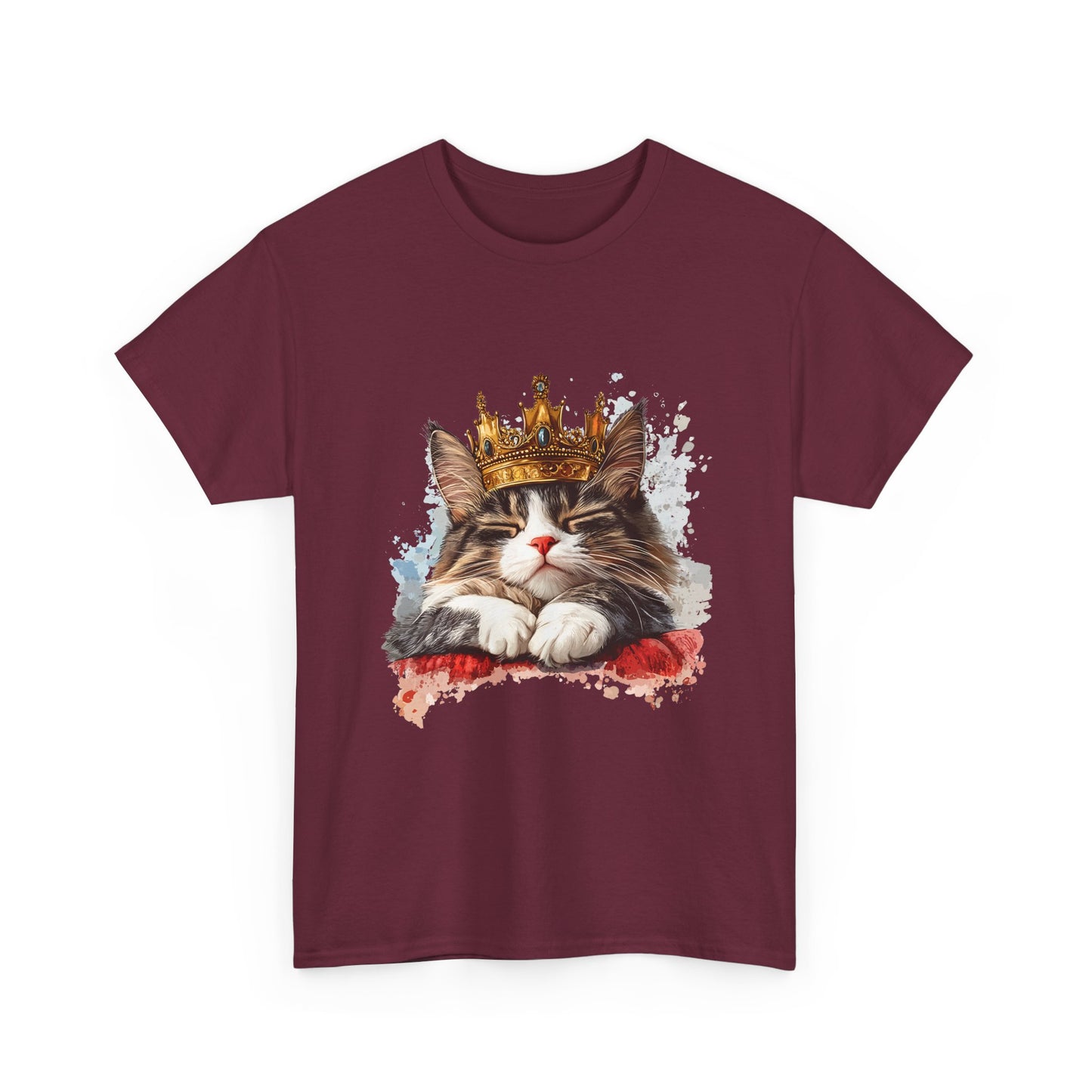 Cat King T-Shirt — Regal Crowned Cat Graphic Tee