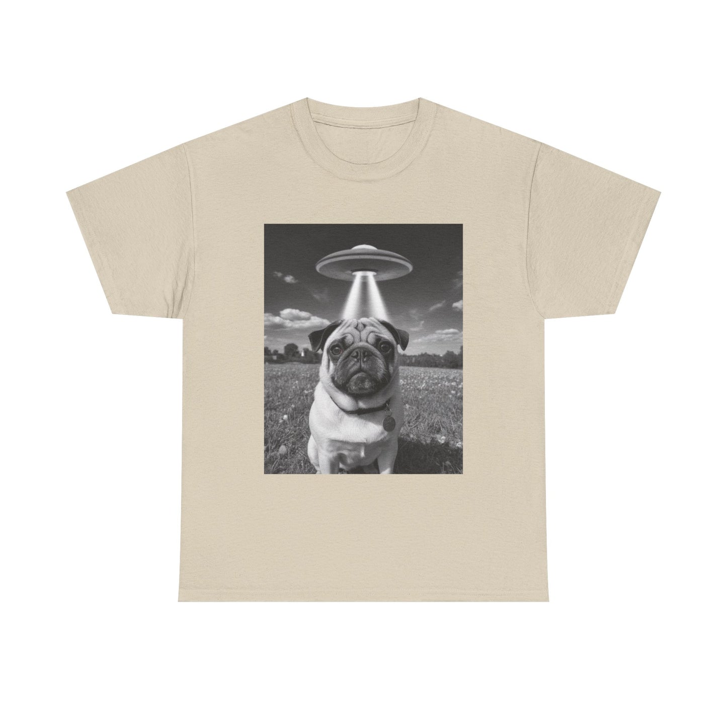 Pug Abduction Tee - Funny UFO Dog Graphic Shirt