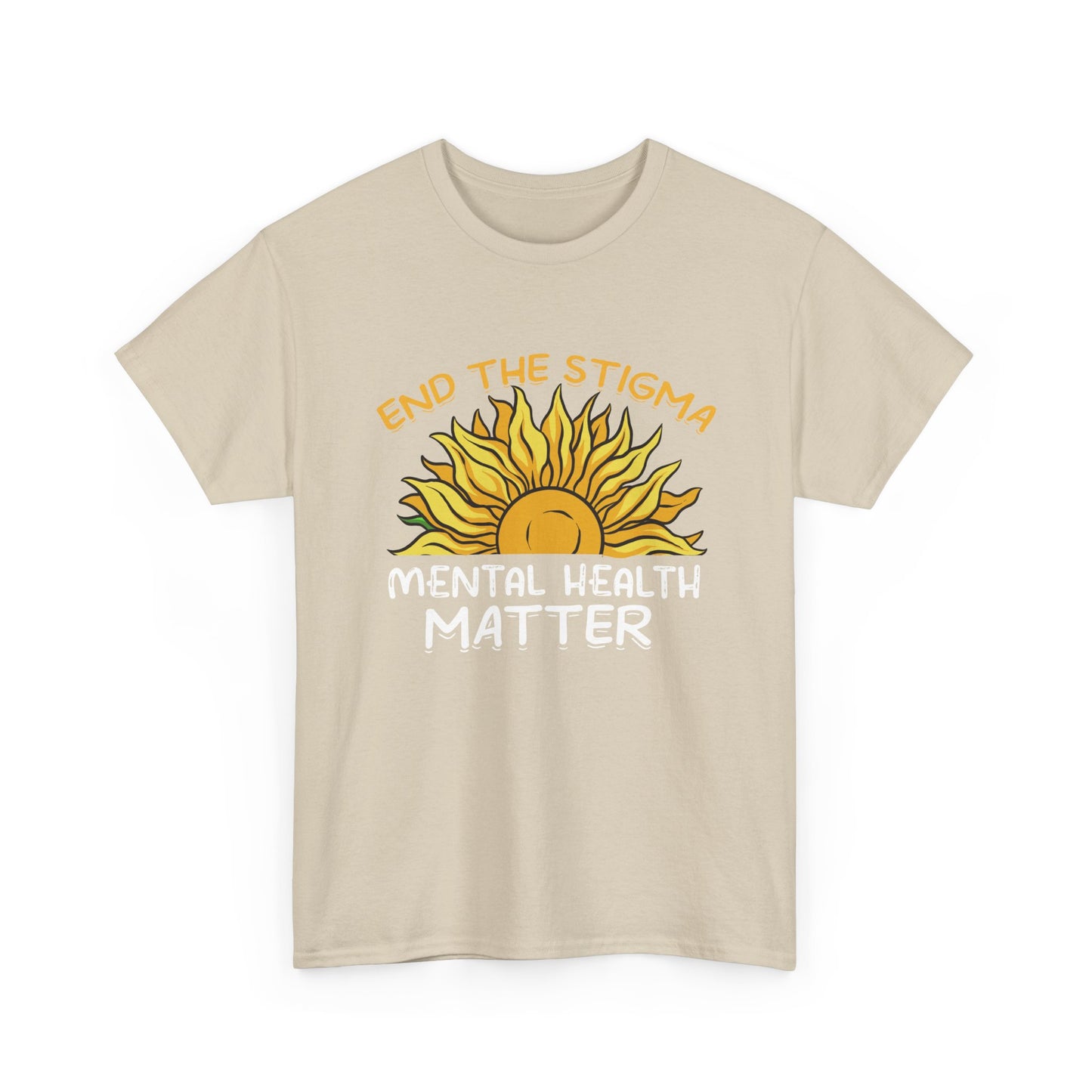Mental Health Matter T-Shirt — "End the Stigma" Sun Graphic Tee