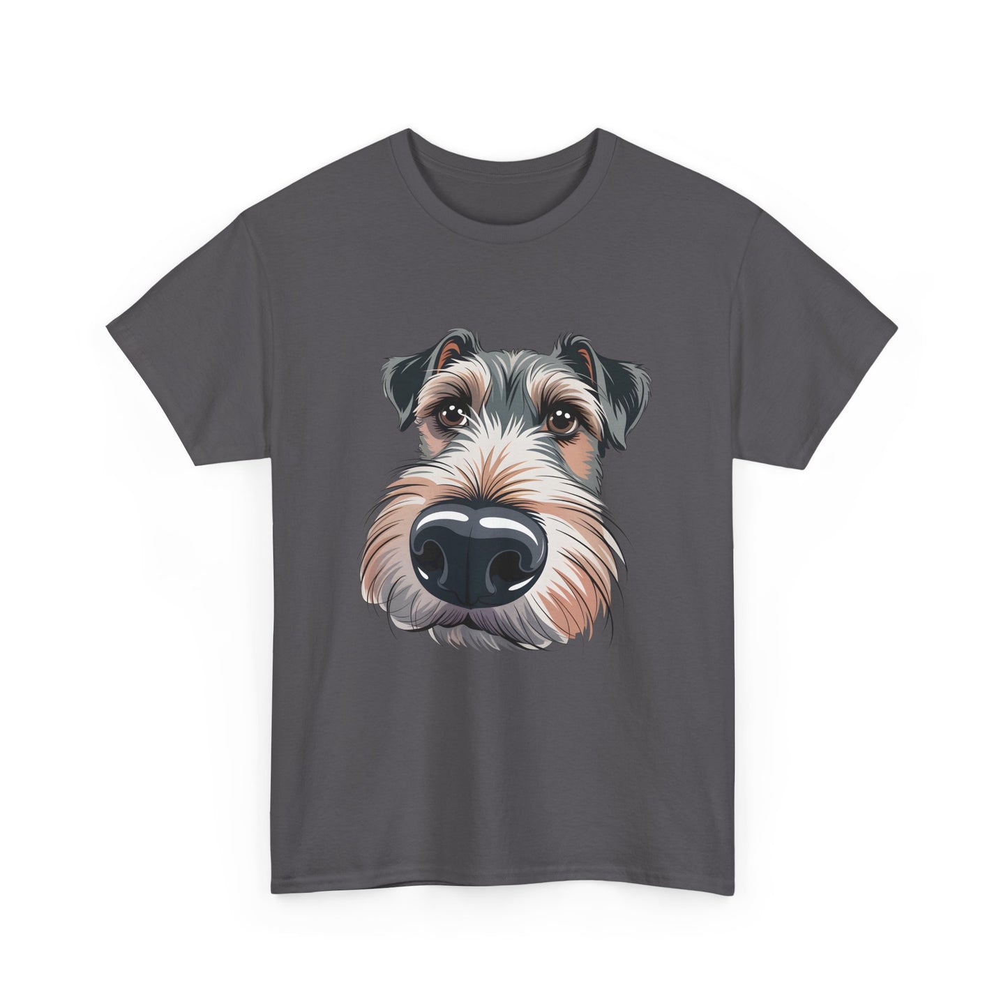 Schnauzer Nose Close-Up T-Shirt — Funny Dog Face Tee for Pet Lovers