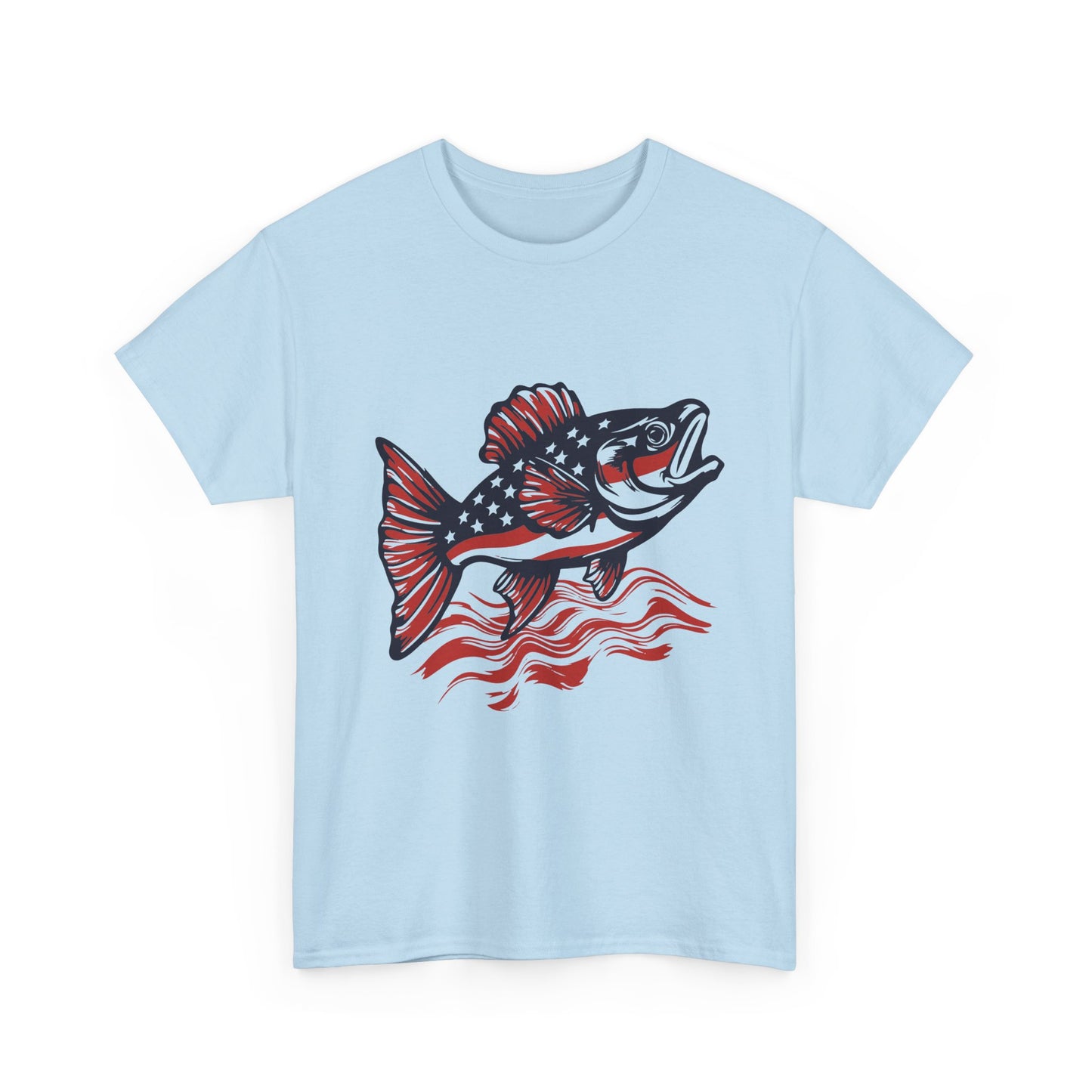Walleye Fishing Graphic Tee – Retro Red & Black Fish Design