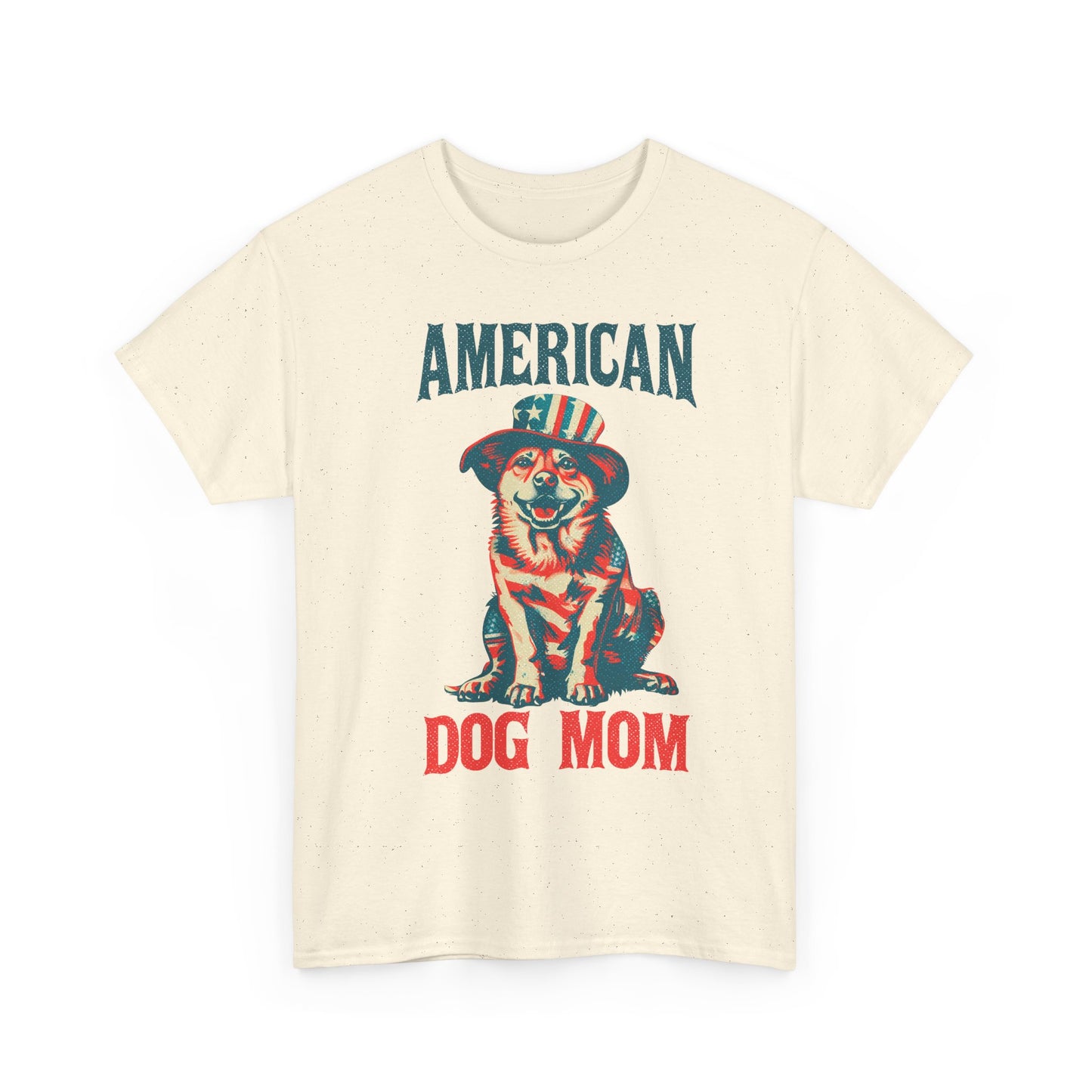 American Dog Mom T-Shirt — Patriotic Pup Tee for Dog Lovers