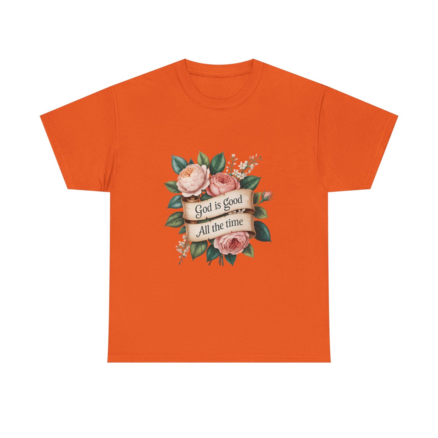 Floral "God is Good All the Time" T‑Shirt