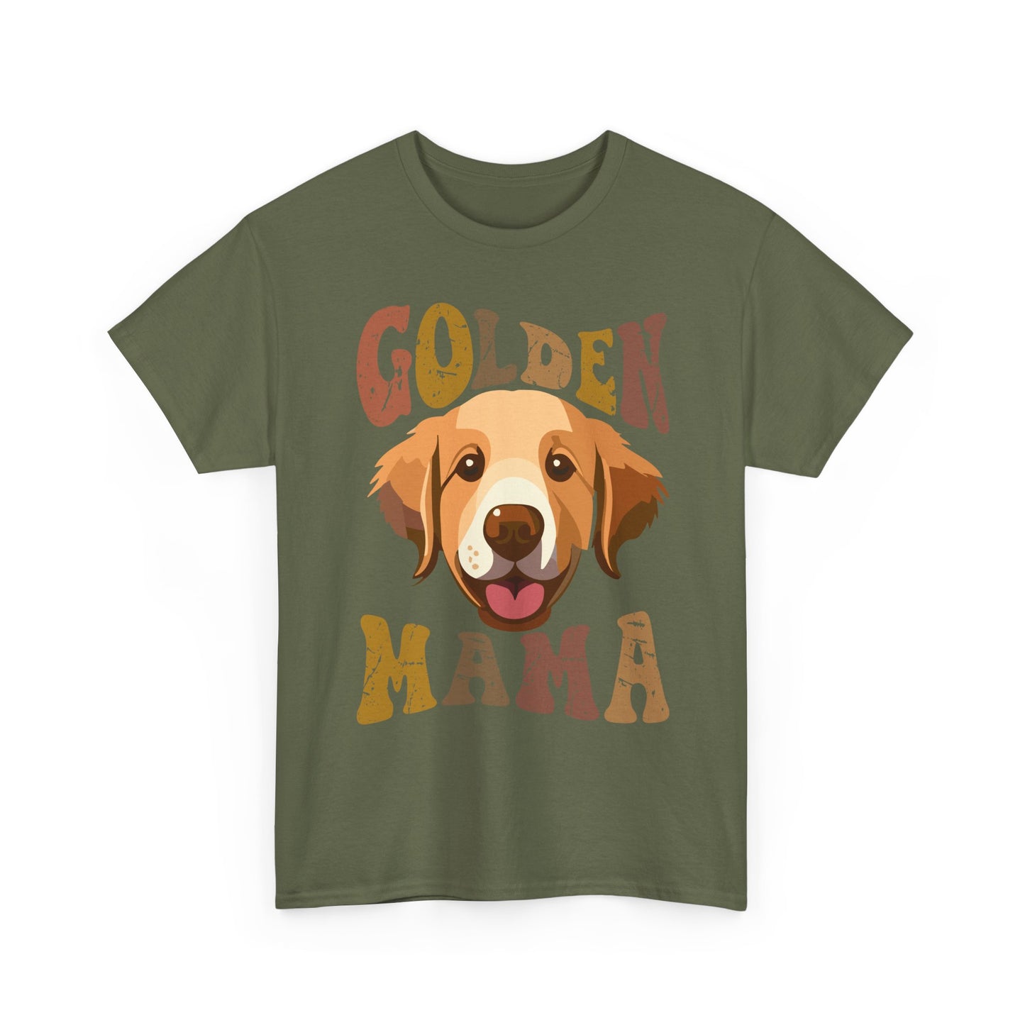 Golden Mama T‑Shirt — Cute Golden Retriever Mom Tee