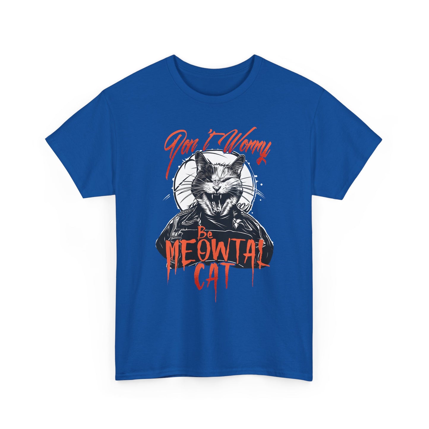 Meowtal Cat T-Shirt — 'Don't Worry' Gothic Cat Graphic Tee