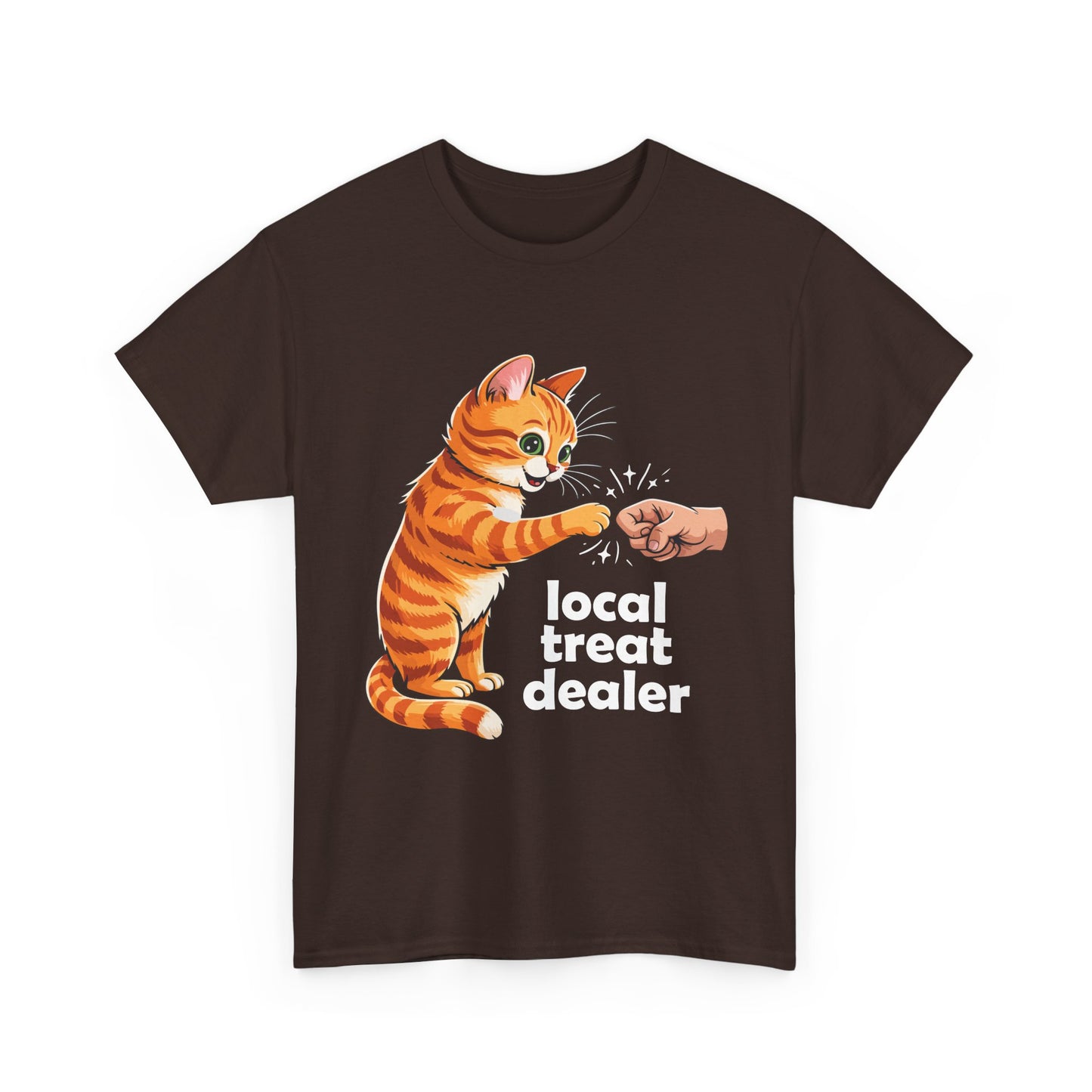 Cat T-Shirt — "Local Treat Dealer" Cute Ginger Kitty Fist Bump Tee