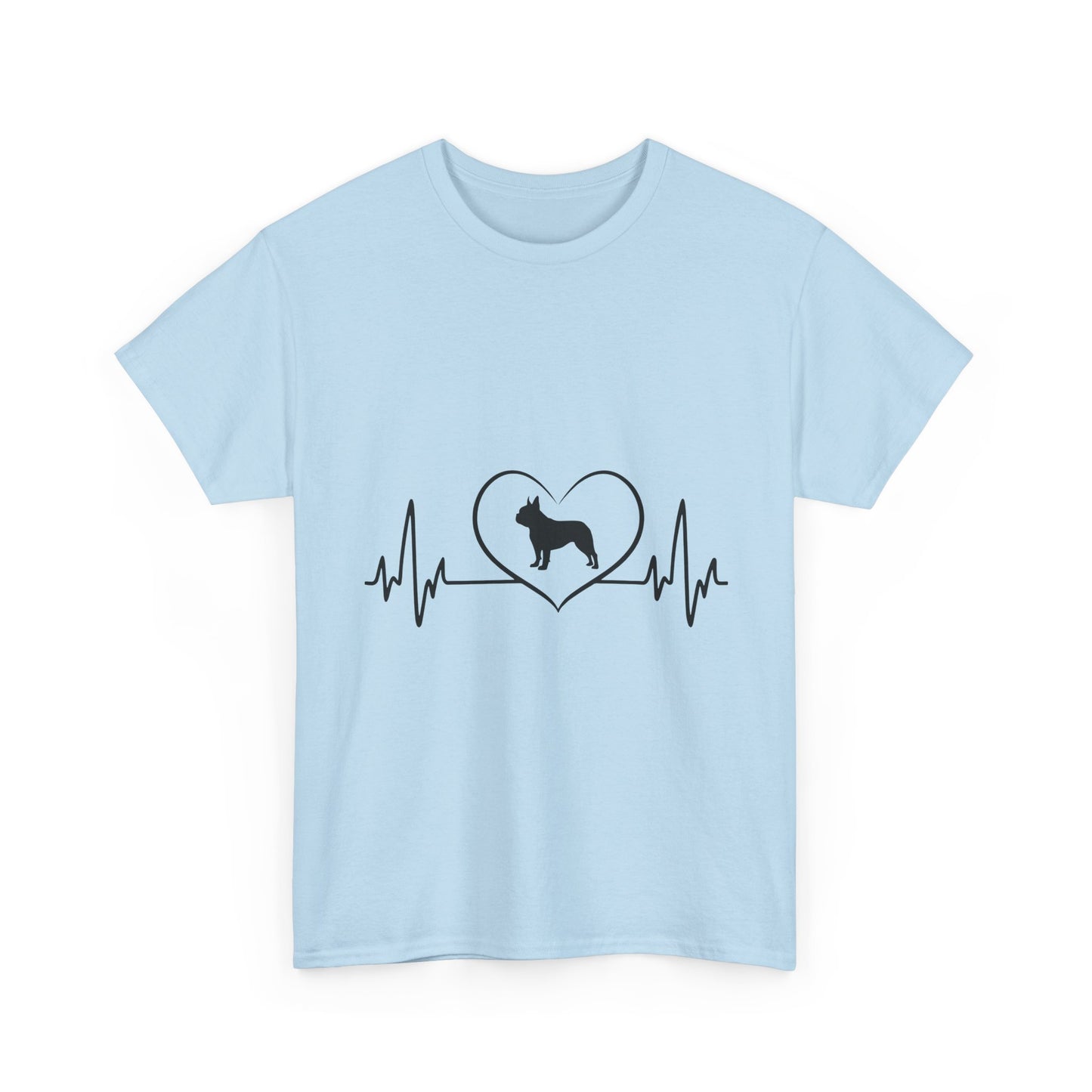 Dog Lover Tee — Heartbeat Paw Print Graphic Shirt