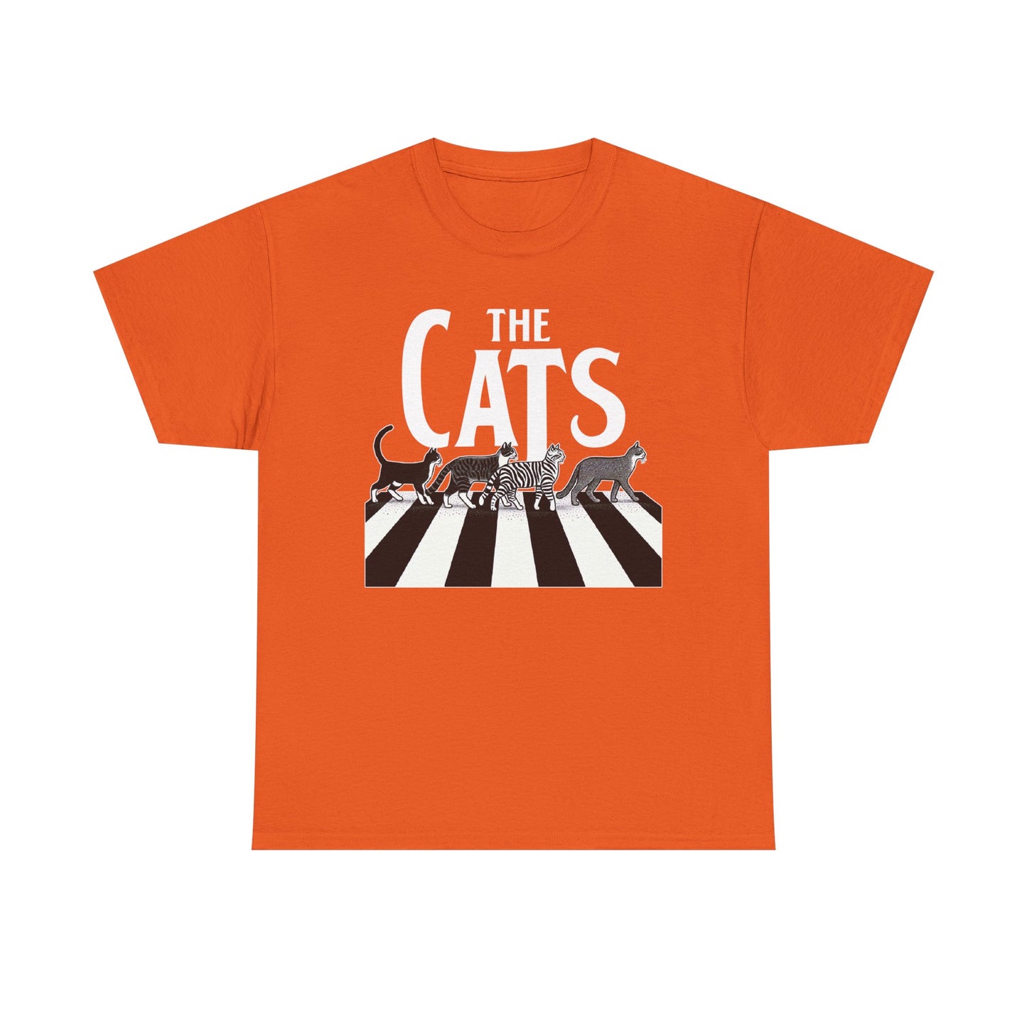 Cats Crossing T‑Shirt — Retro Black & White Cat Walk Graphic Tee