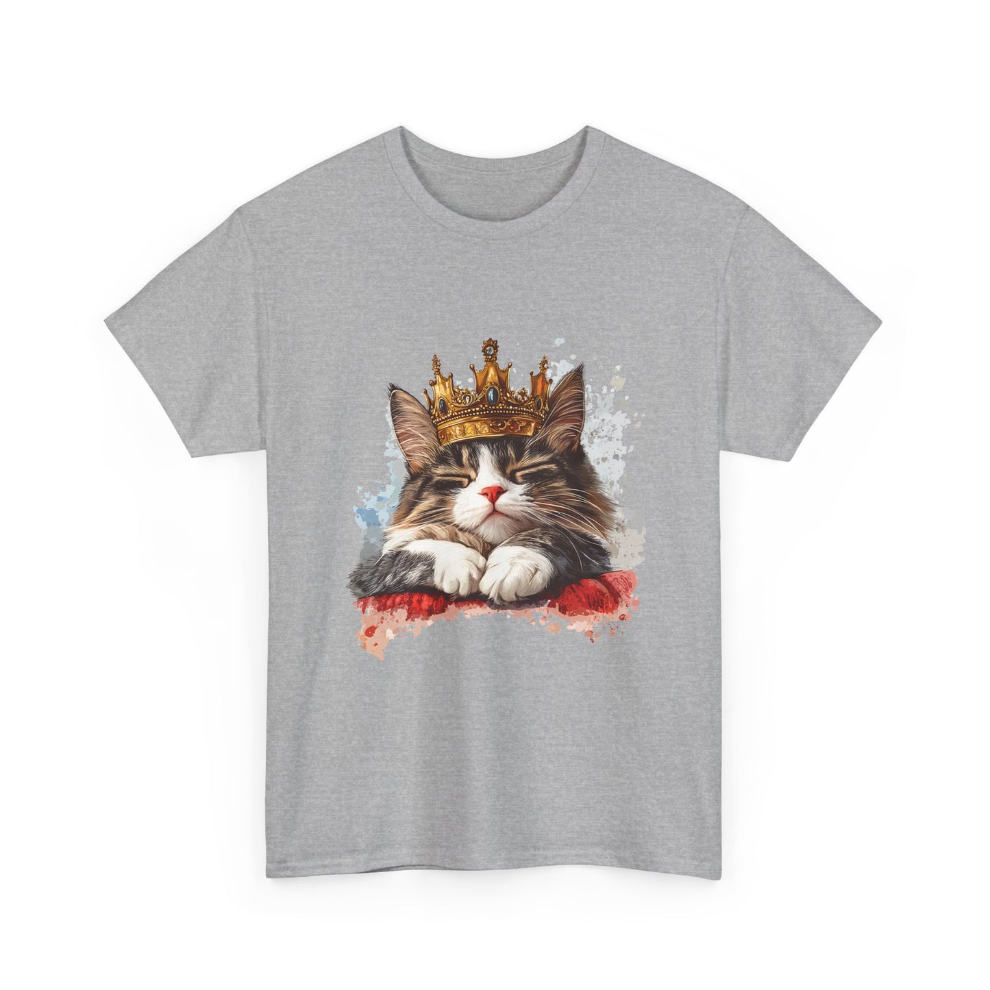 Cat King T-Shirt — Regal Crowned Cat Graphic Tee