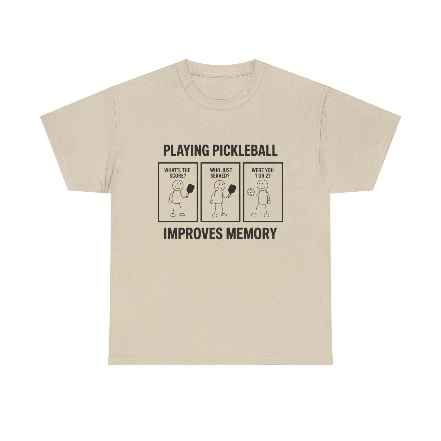Pickleball Improves Memory Tee – Funny Pickleball Comic T-Shirt for Players