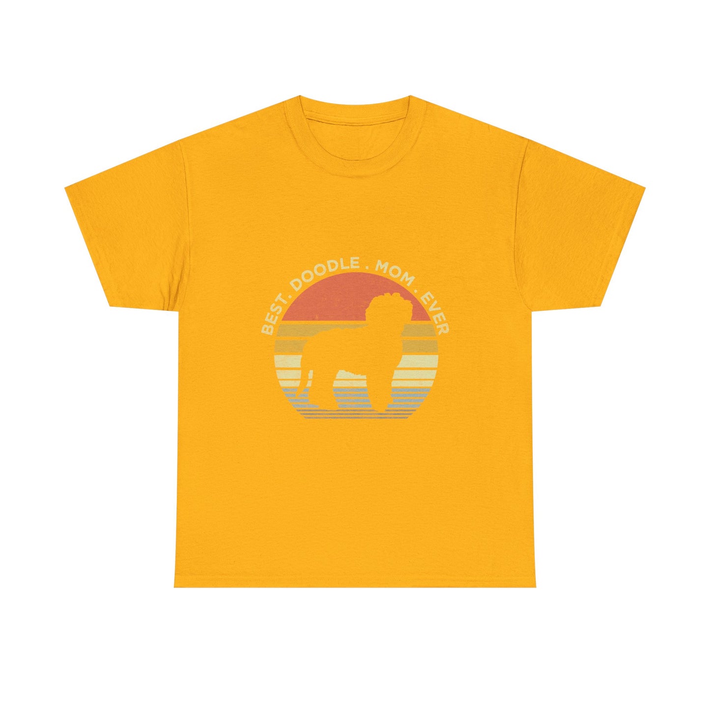 Goldendoodle Mom T-Shirt — "Best Doodle Mom Ever" Vintage Sunset Tee