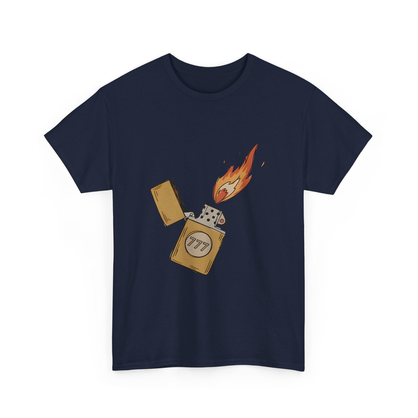Lighter Flame Graphic Tee — Retro Zippo Illustration T-Shirt