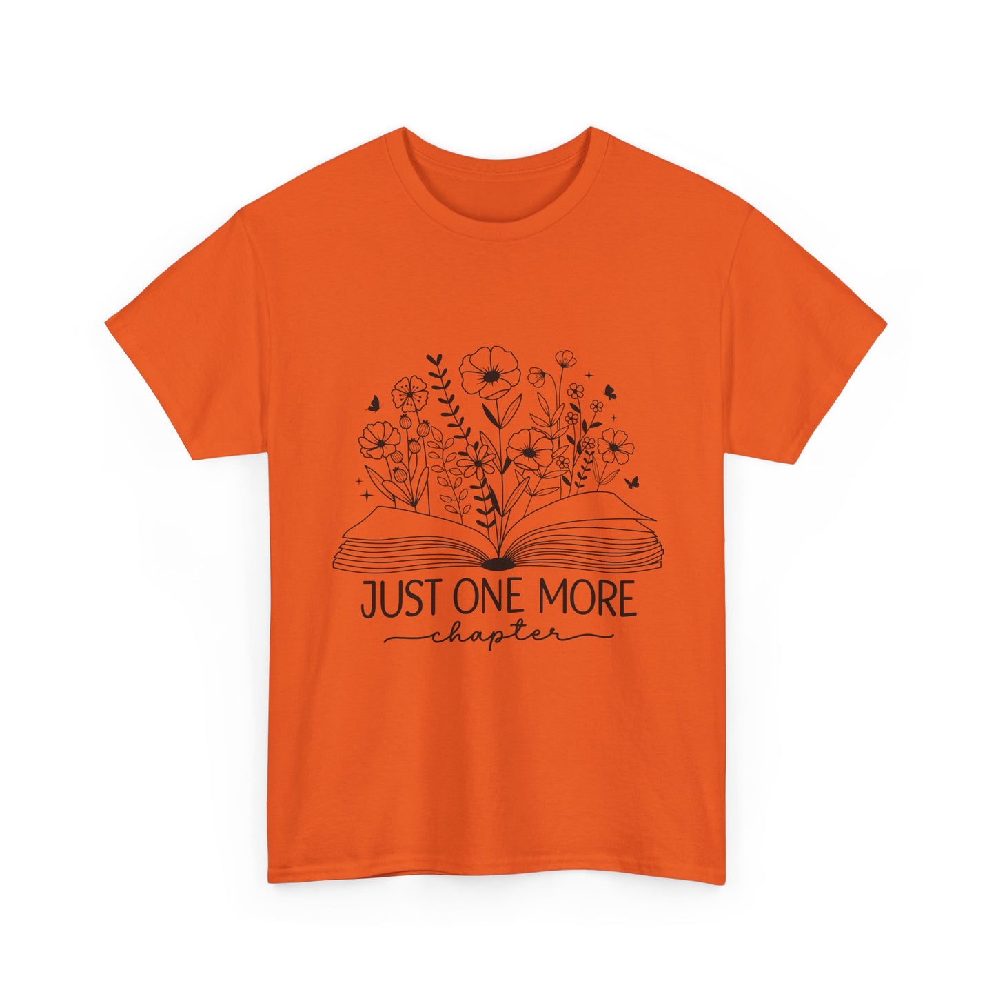 Reading T-Shirt — "Just One More Chapter" Floral Booklover Tee