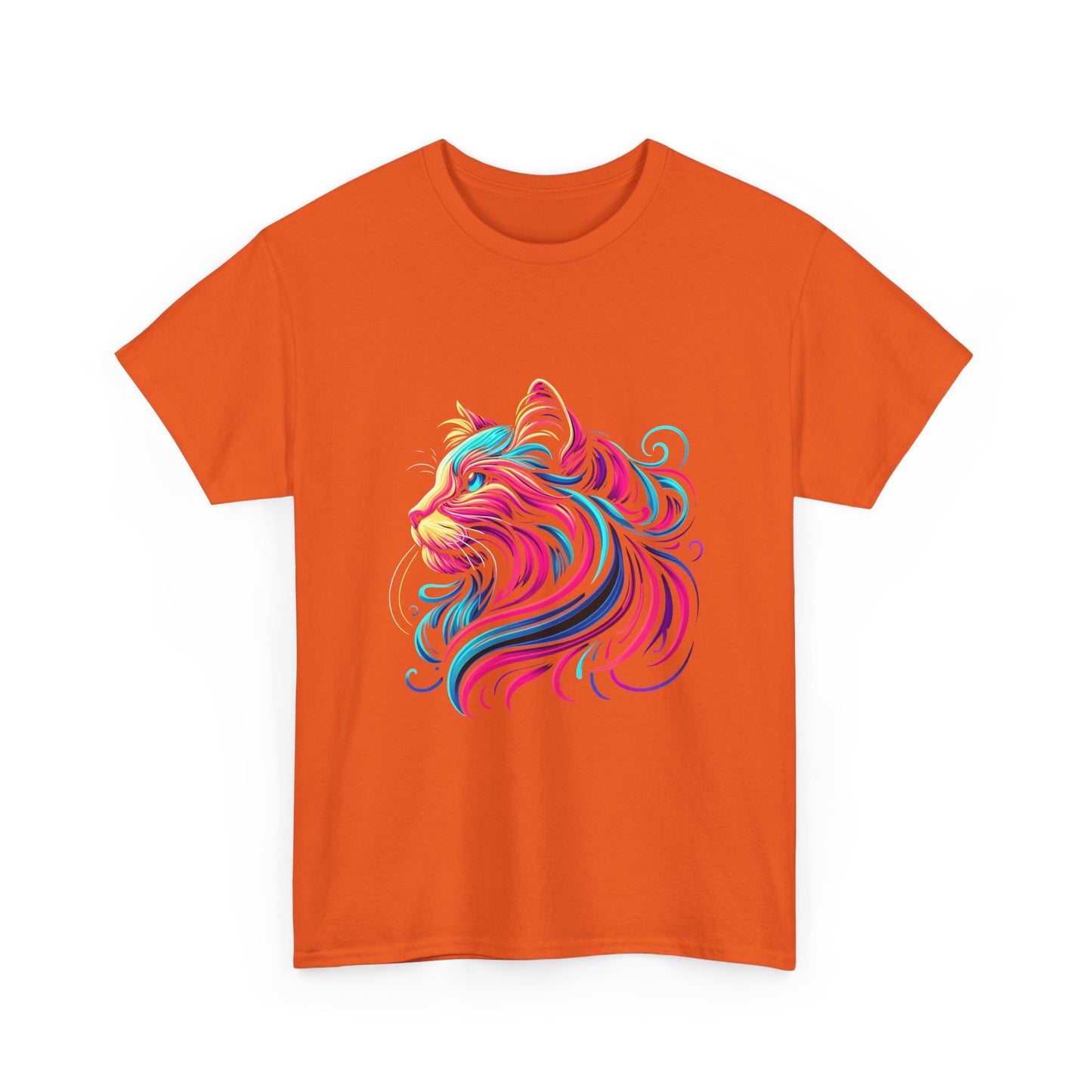 Cat T-Shirt — Colorful Swirl Cat Art Tee