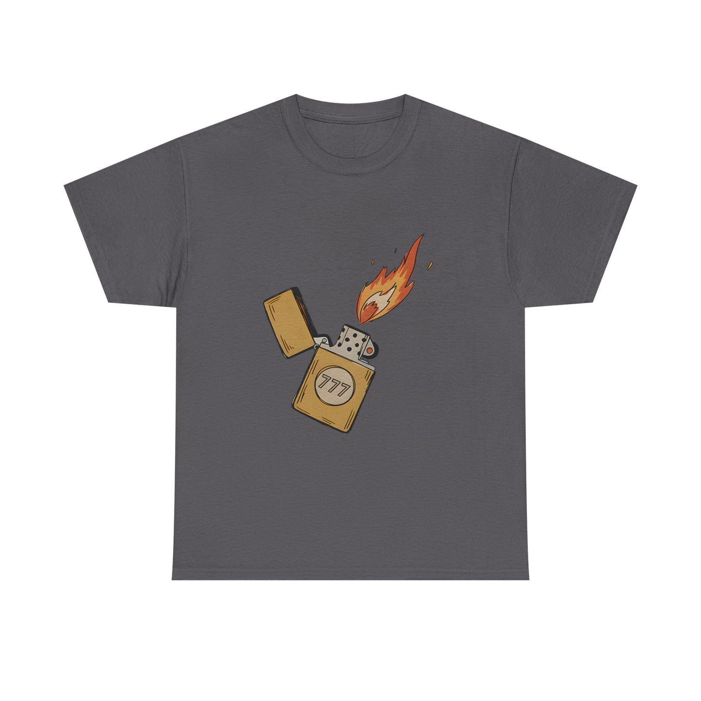 Lighter Flame Graphic Tee — Retro Zippo Illustration T-Shirt