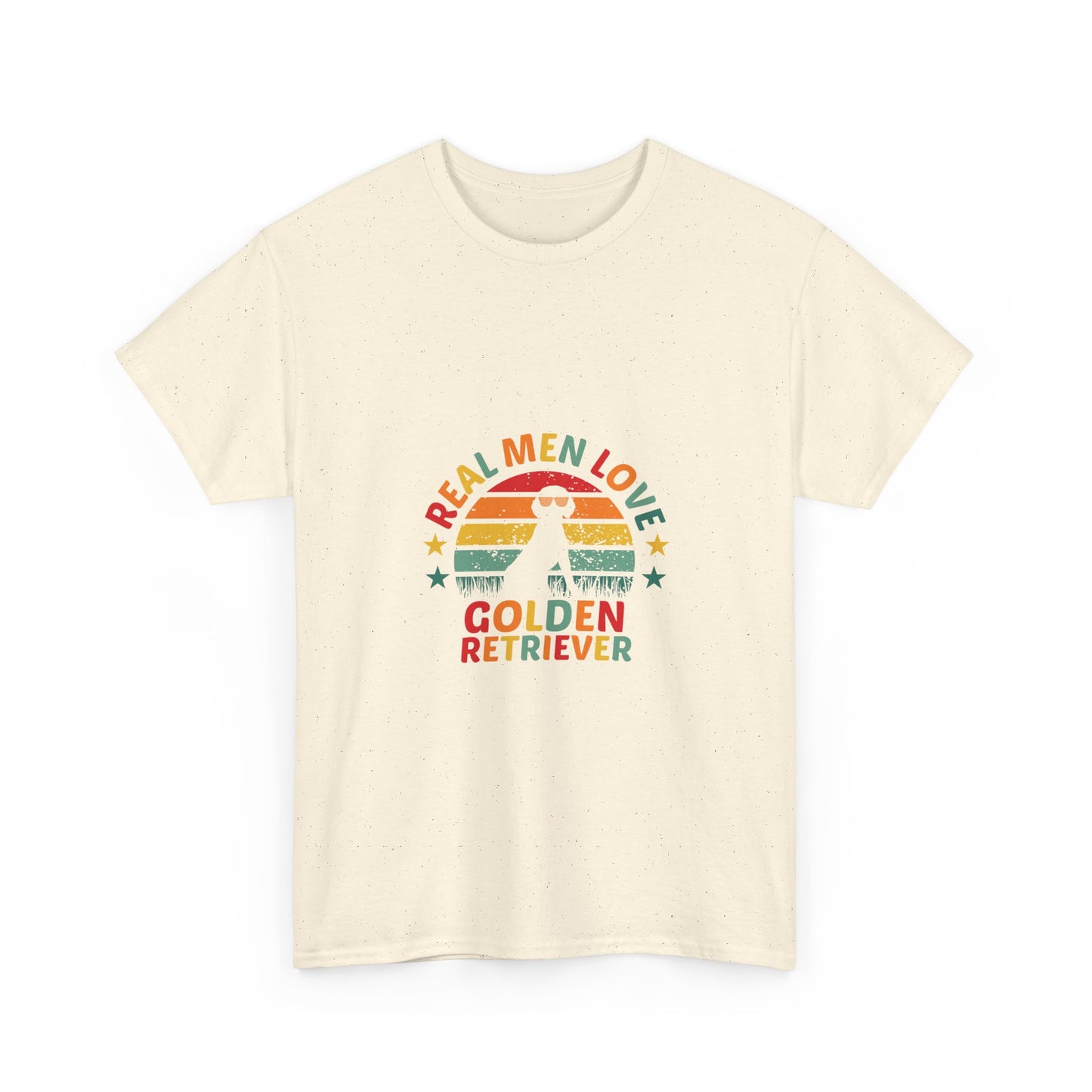 T-Shirt — "Real Men Love Golden Retriever" Retro Dog Tee