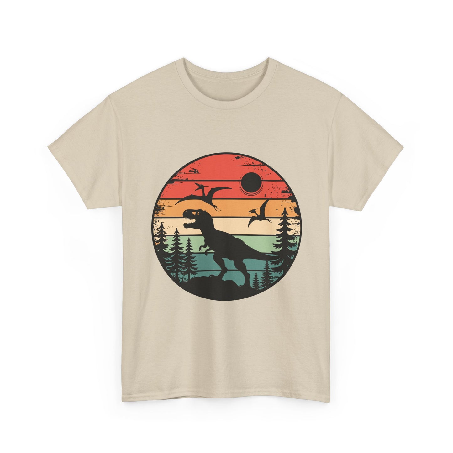 T-Rex Sunset Tee — Retro Dinosaur Graphic T-Shirt