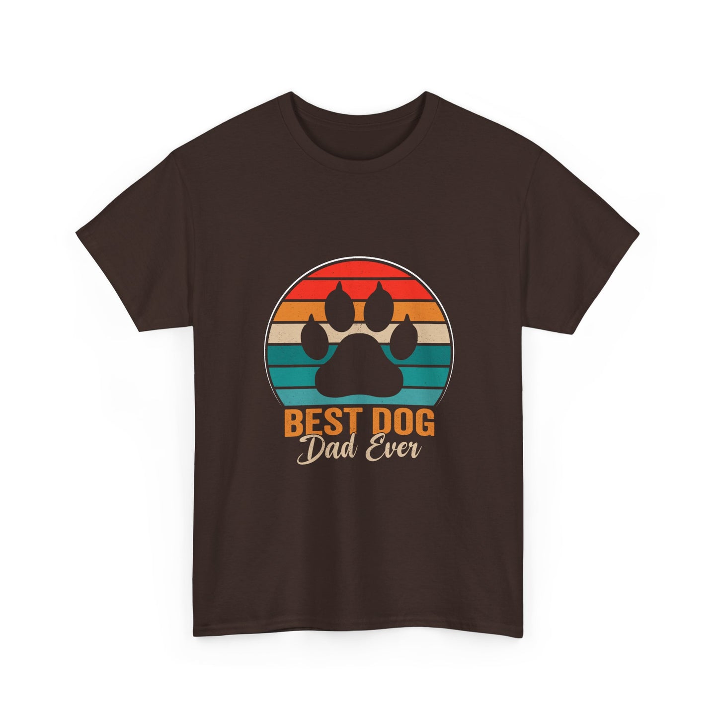 Best Dog Dad Ever T-Shirt — Retro Paw Print Tee for Dog Lovers