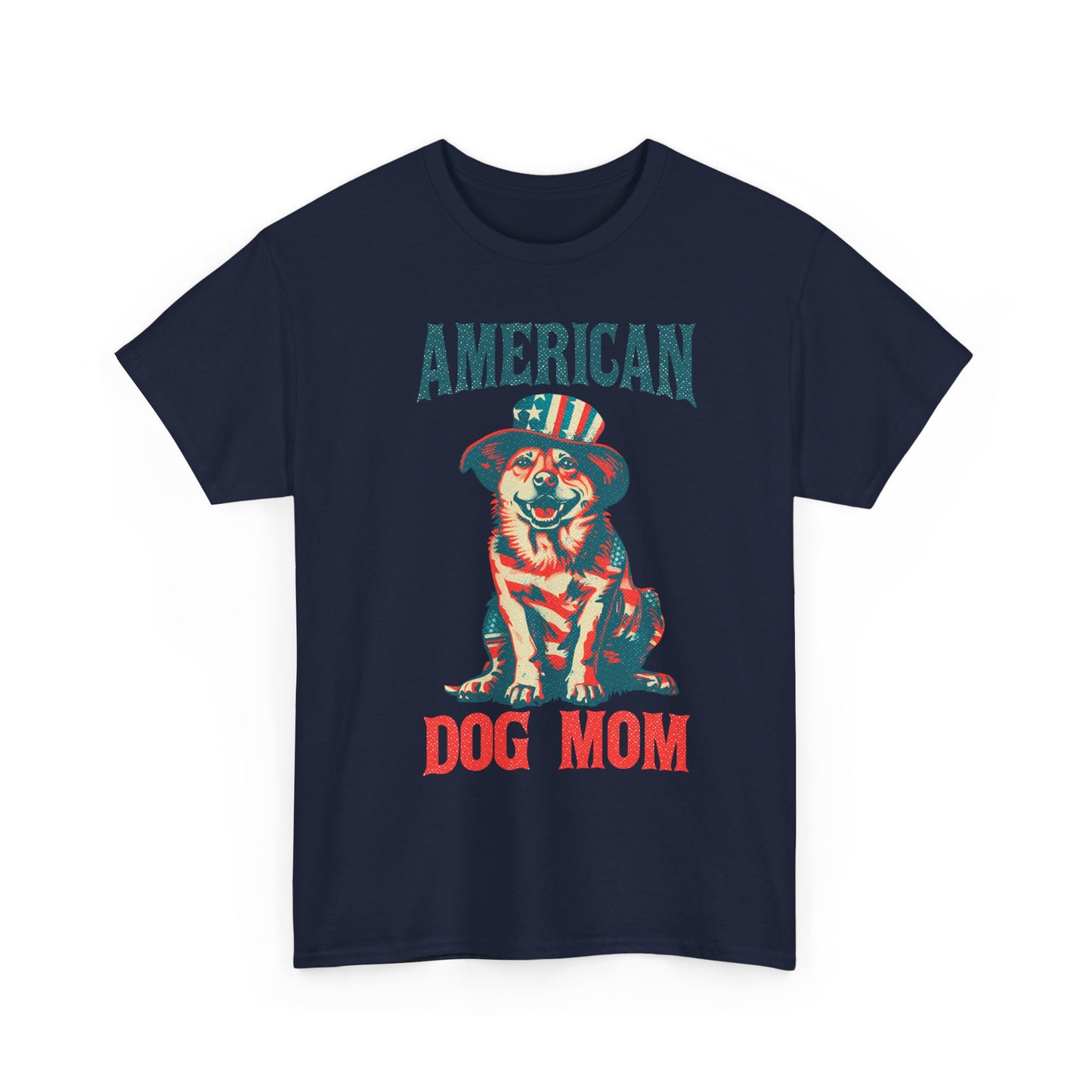 American Dog Mom T-Shirt — Patriotic Pup Tee for Dog Lovers