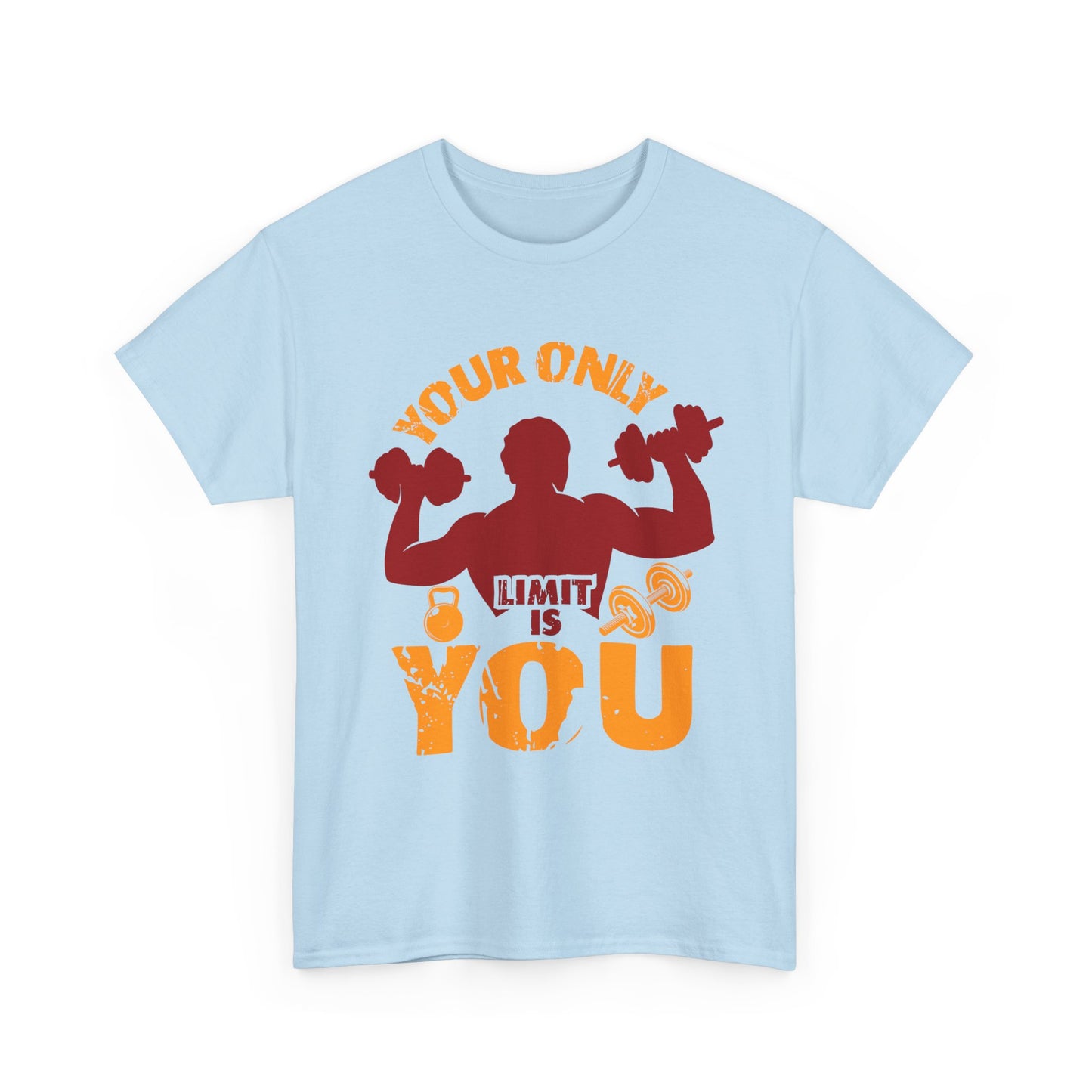 Motivational Fitness Tee — "Your Only Limit Is You" Workout T-Shirt