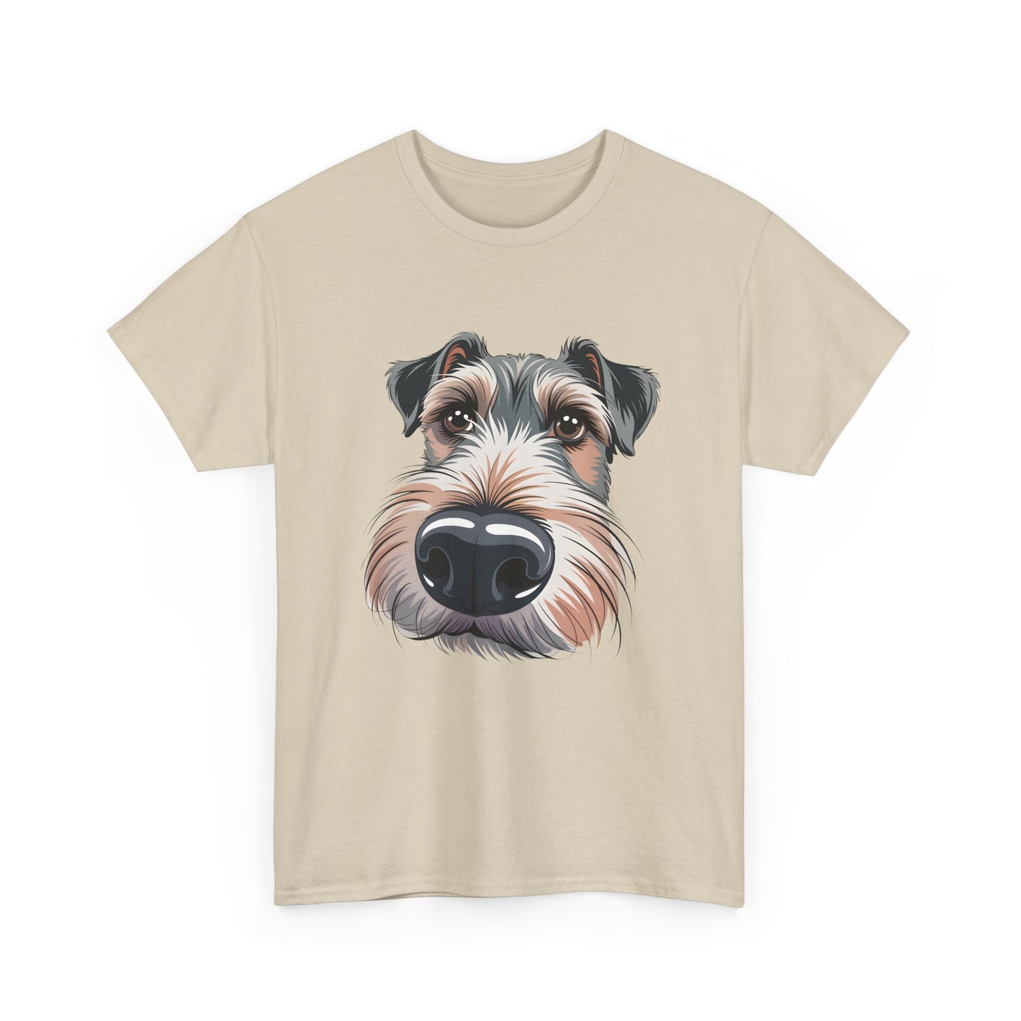 Schnauzer Nose Close-Up T-Shirt — Funny Dog Face Tee for Pet Lovers