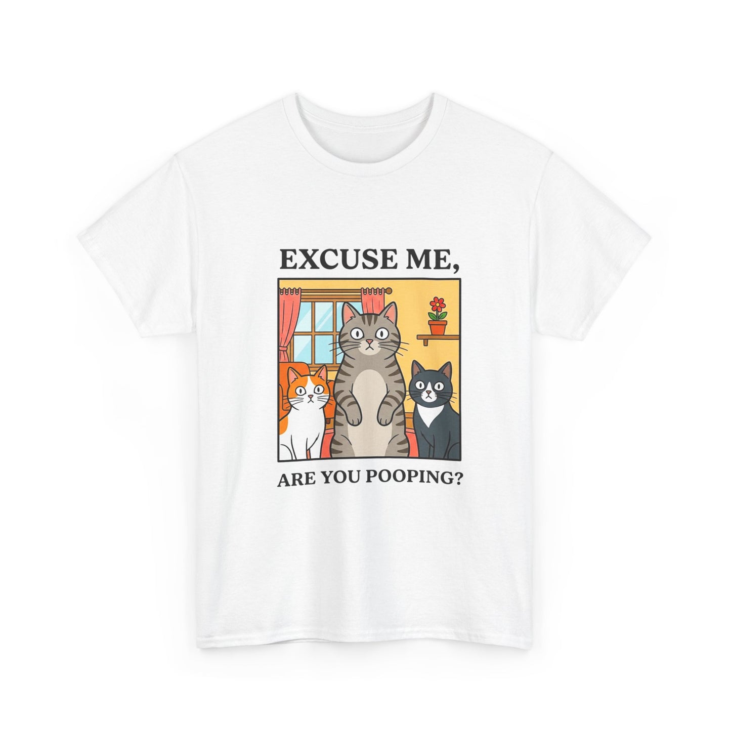 Excuse Me Are You Pooping Funny Cat T-shirt
