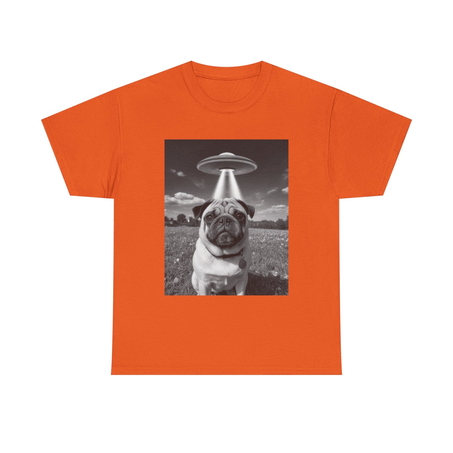 Pug Abduction Tee - Funny UFO Dog Graphic Shirt