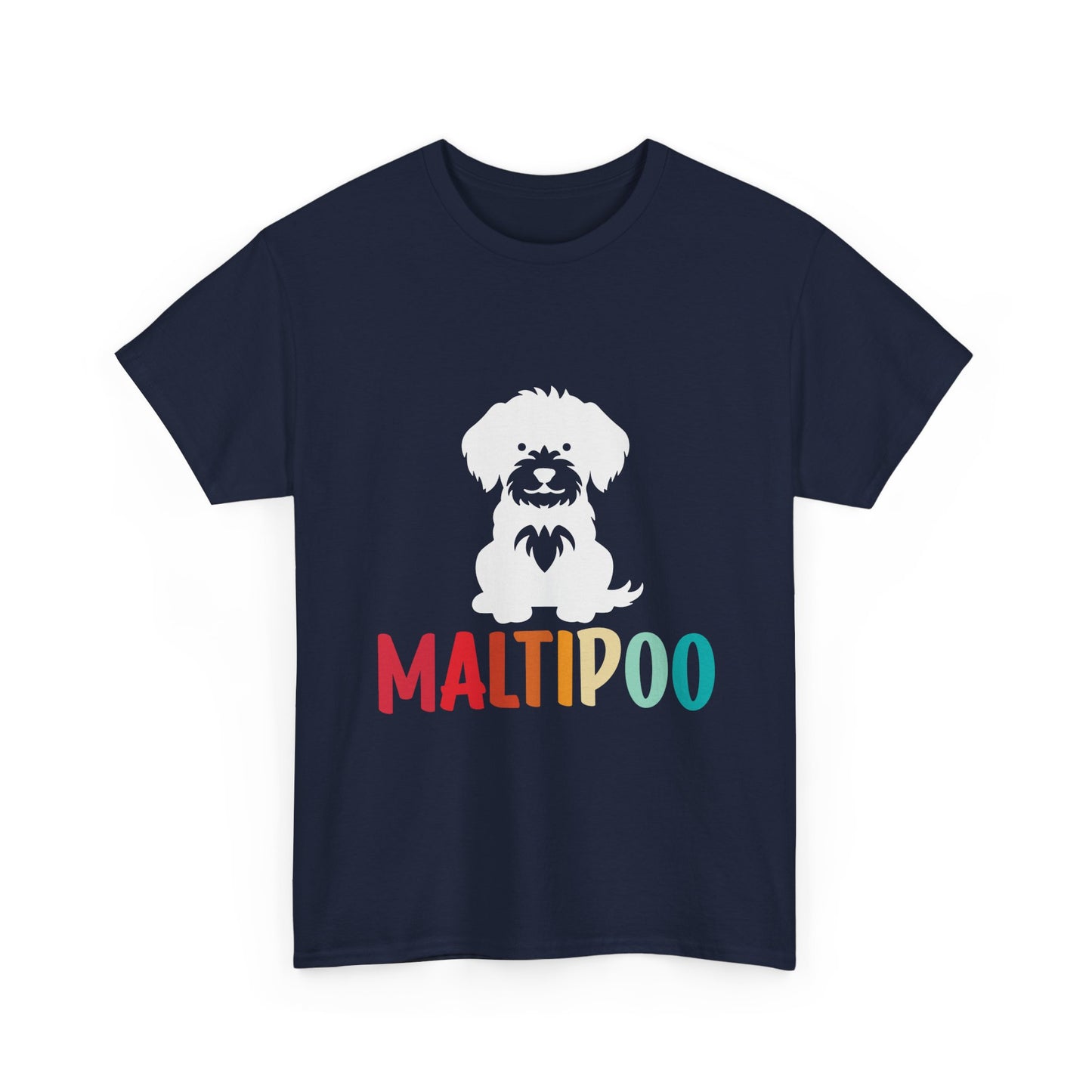 Maltipoo Graphic Tee — Retro Rainbow Dog Lover T‑Shirt