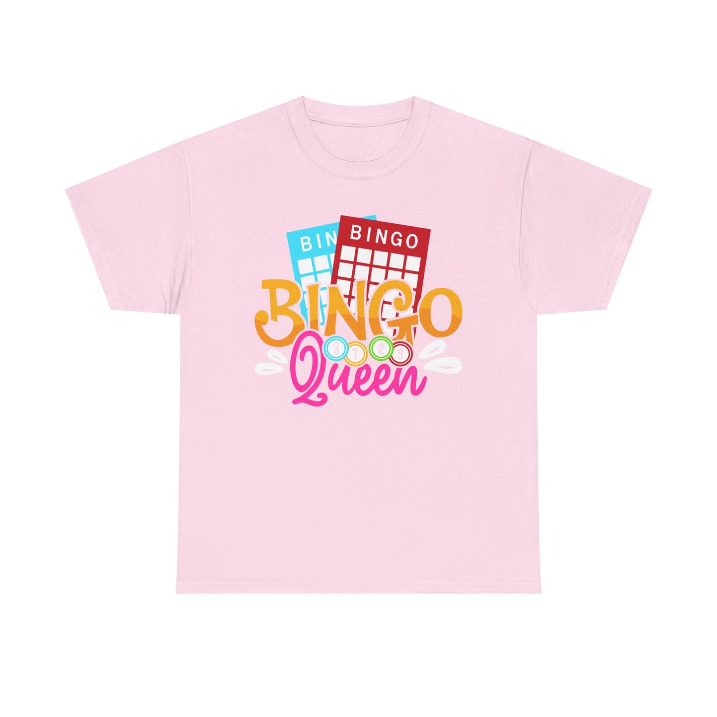 Bingo Queen T-Shirt – Colorful Bingo Cards Graphic Tee for Players & Seniors