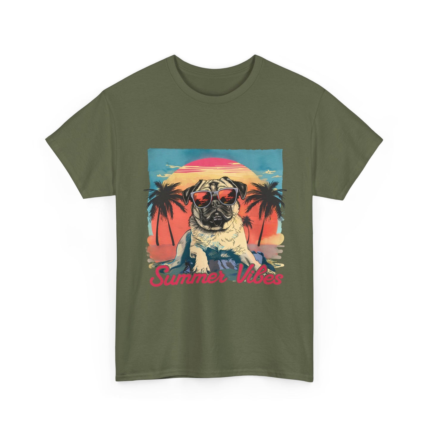 Summer Vibes Pug T-Shirt