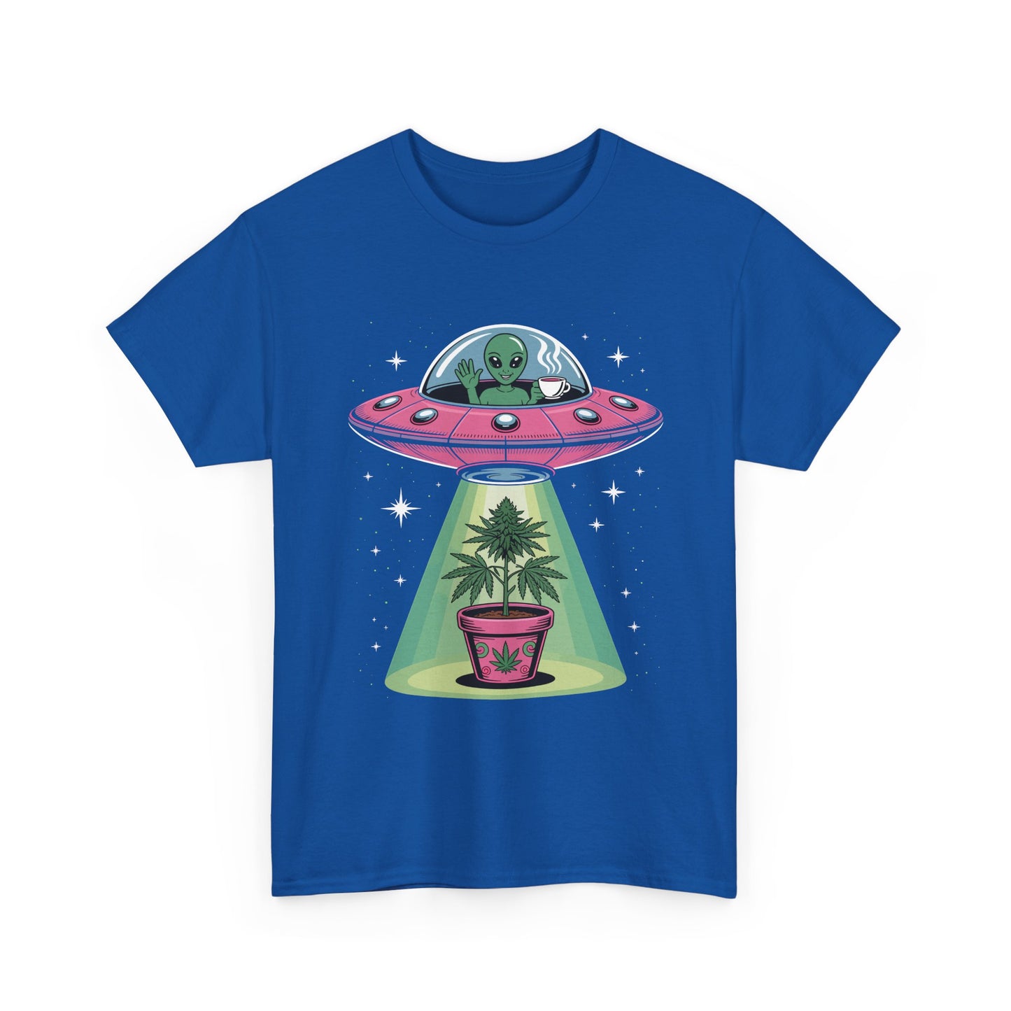 Alien UFO Plant Tee — Cute Extraterrestrial Plant Abduction Graphic T-Shirt