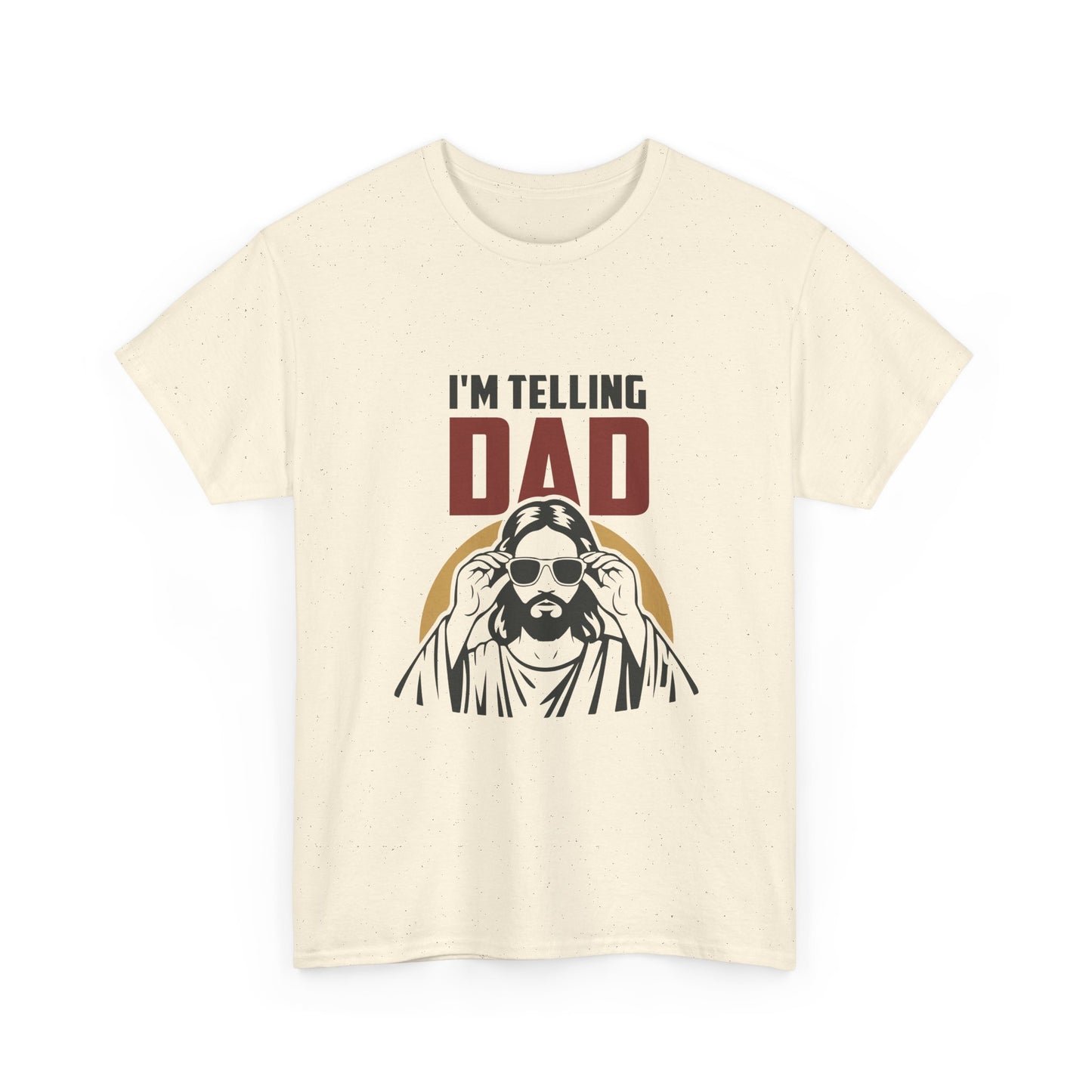 I'm Telling Dad T‑Shirt — Funny Retro Jesus Graphic Tee for Fathers Day & Family Gifts