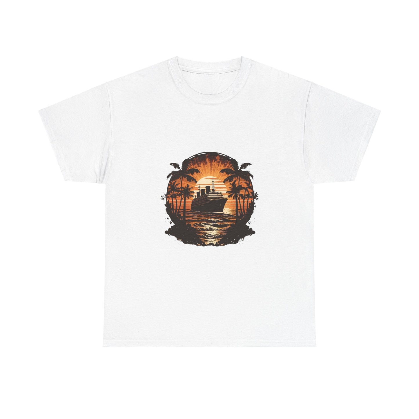 T-Shirt — Tropical Sunset Cruise Graphic Tee
