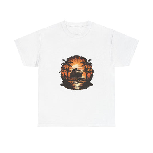 T-Shirt — Tropical Sunset Cruise Graphic Tee
