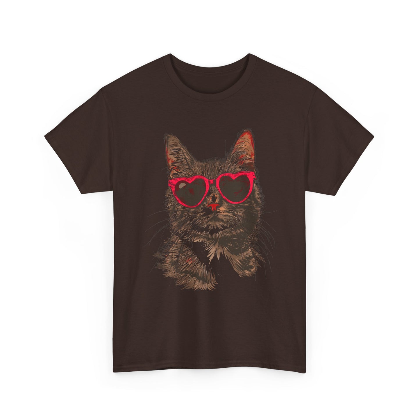Cat with Heart Sunglasses T-Shirt