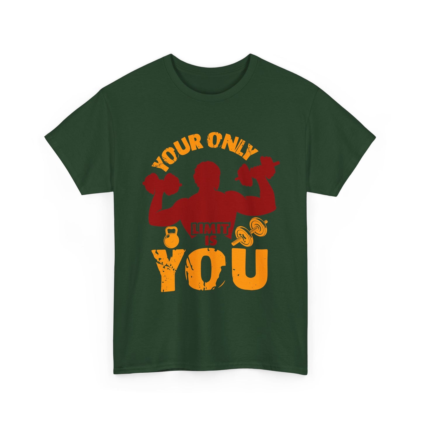 Motivational Fitness Tee — "Your Only Limit Is You" Workout T-Shirt