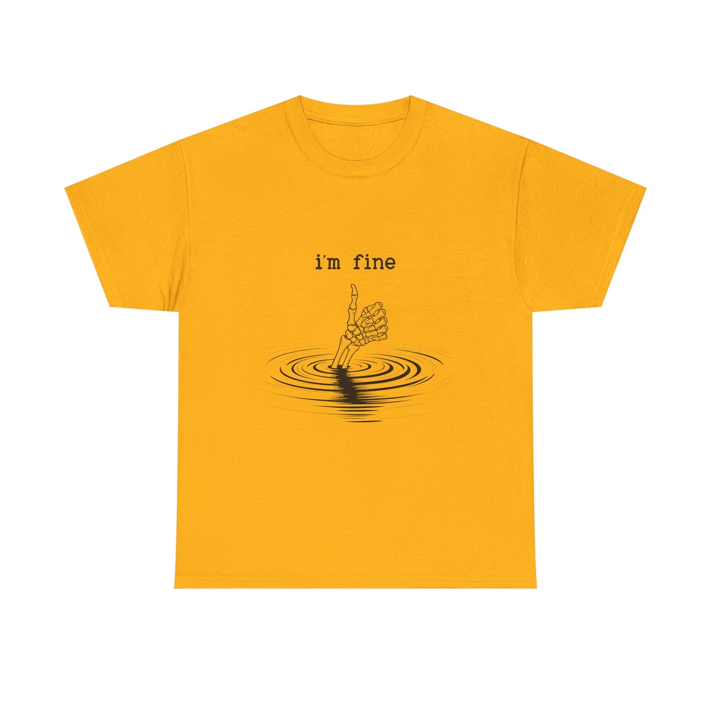 T-Shirt — "i'm fine" Drowning Hand Graphic Tee