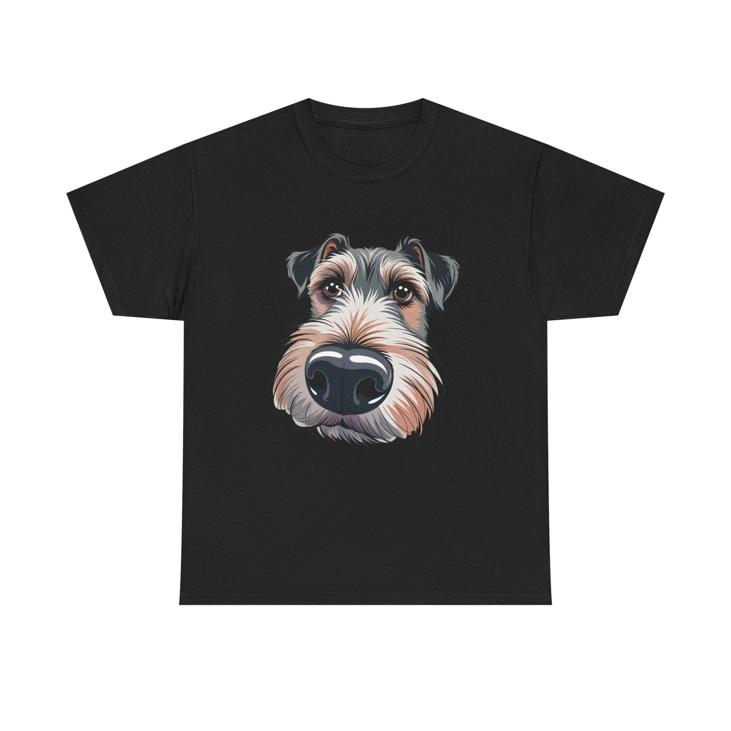Schnauzer Nose Close-Up T-Shirt — Funny Dog Face Tee for Pet Lovers